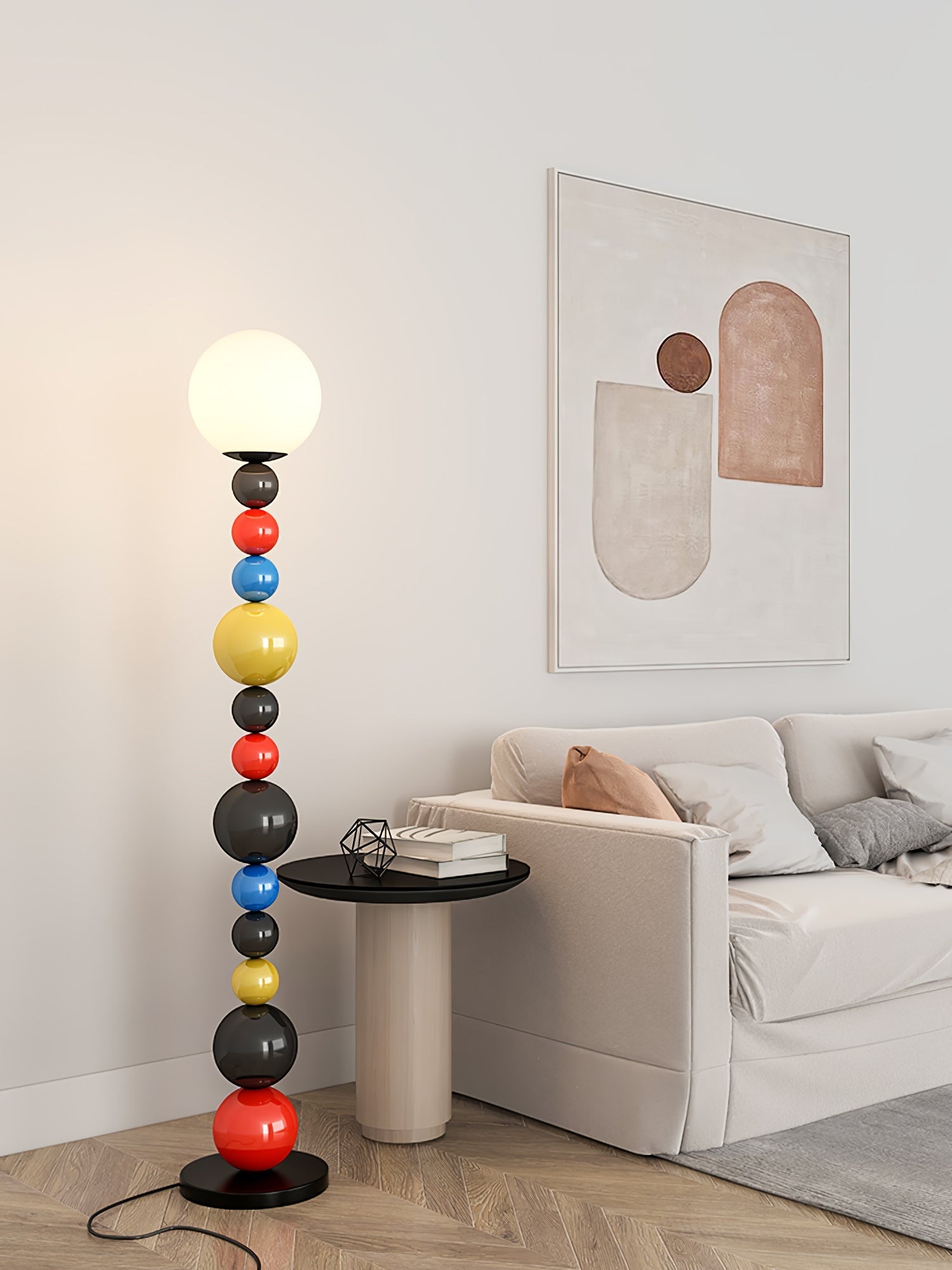 Zoriel Glass Artistic Floor Lamp