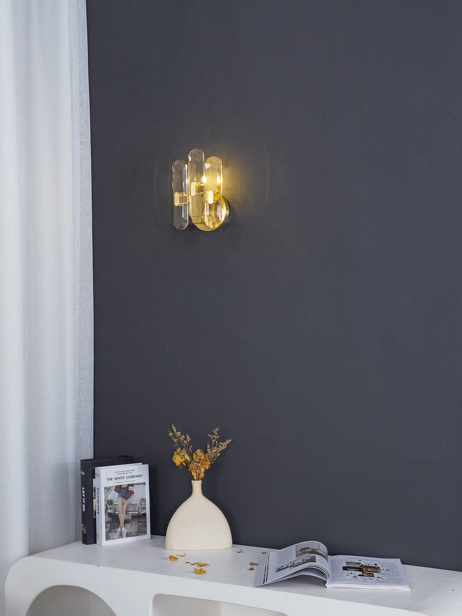 Elina Postmodern Luxury Crystal Sconce Wall Lamp