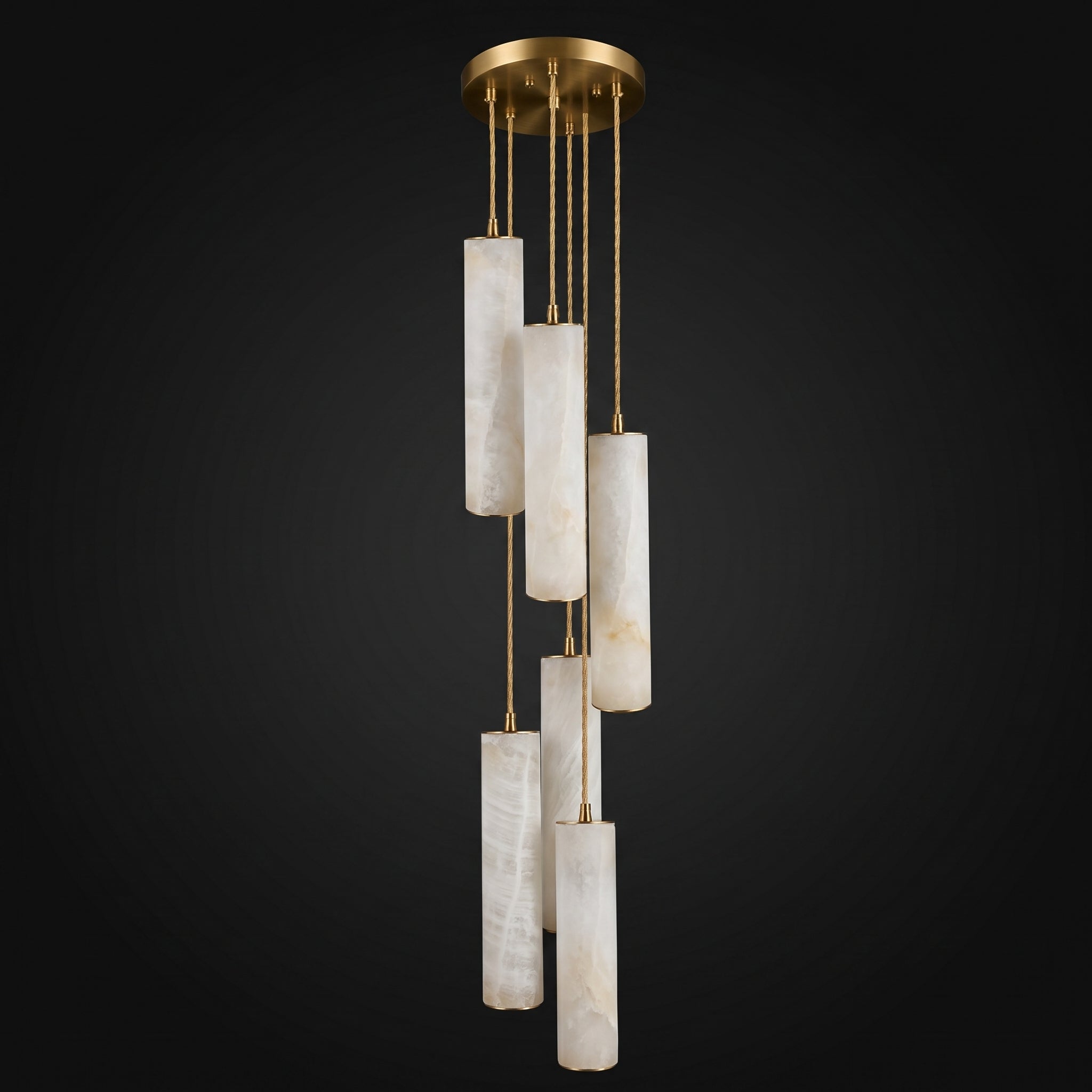 Albalaine Column Alabaster Staircase Chandelier
