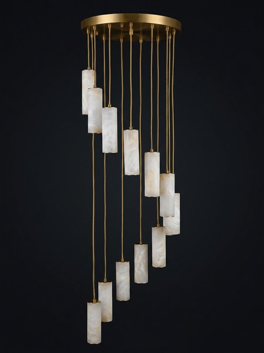 Albalaine Column Alabaster Staircase Chandelier
