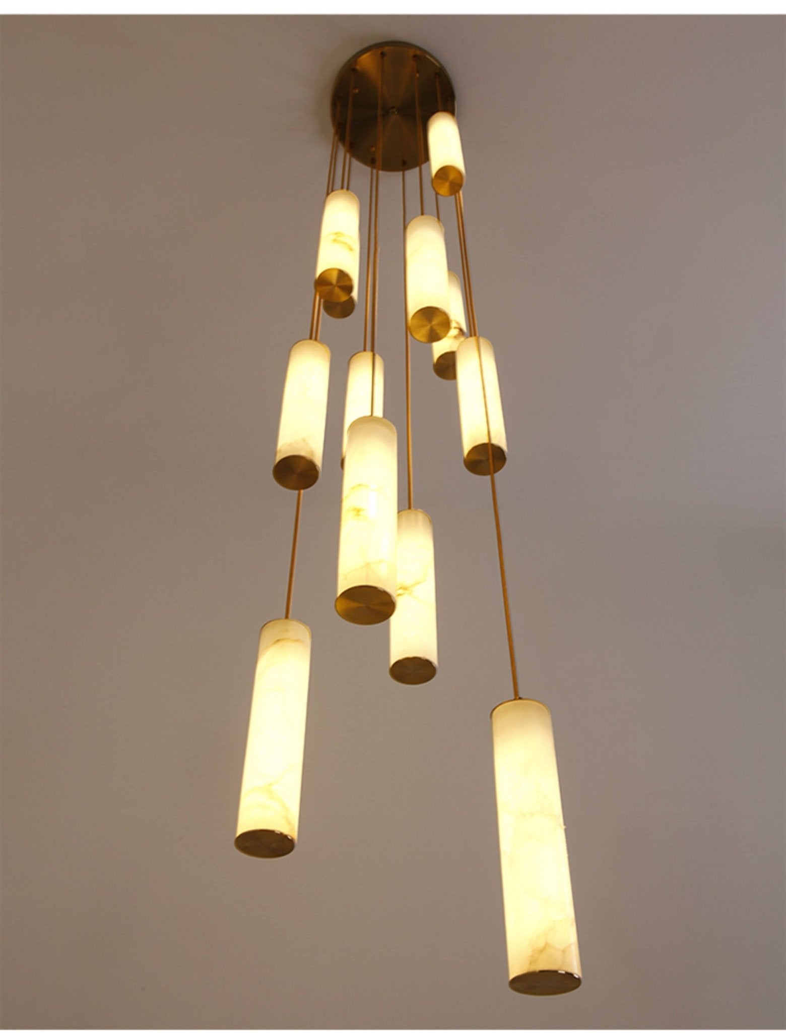 Albalaine Column Alabaster Staircase Chandelier