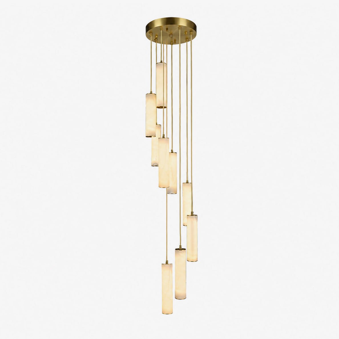 Albalaine Column Alabaster Staircase Chandelier