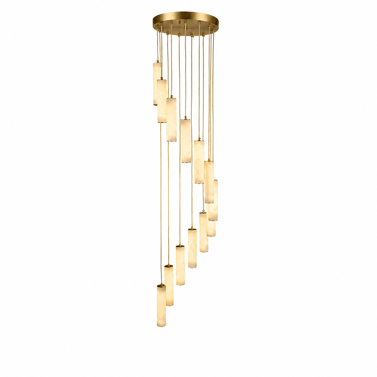 Albalaine Column Alabaster Staircase Chandelier