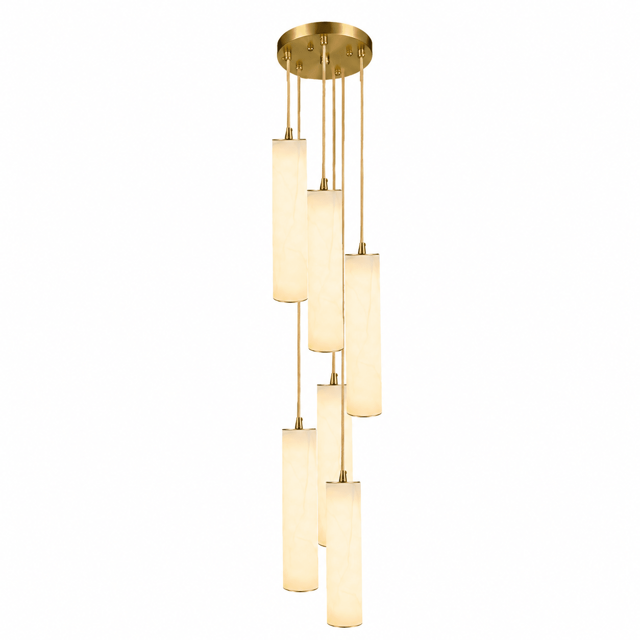 Albalaine Column Alabaster Staircase Chandelier