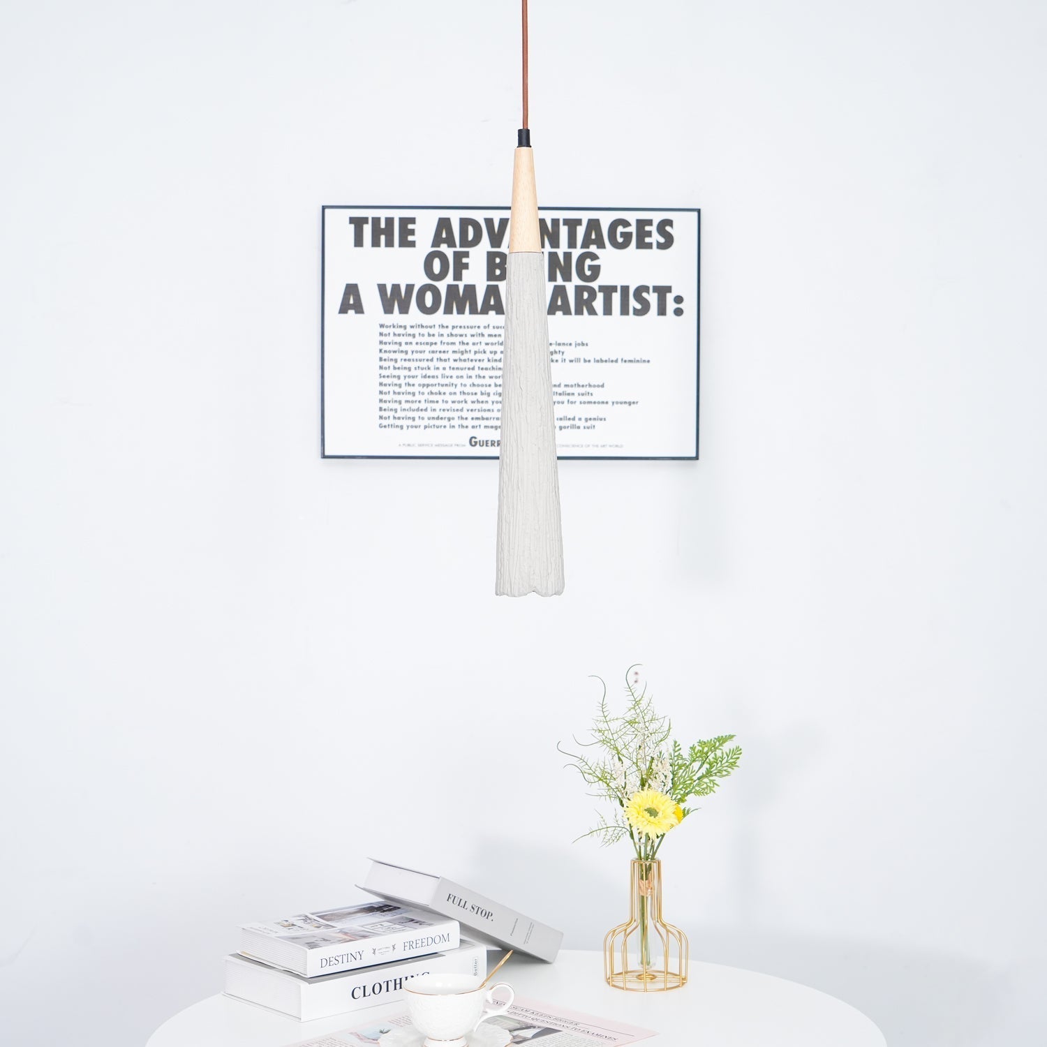 Lirixon Pendant Lamp Concrete Pleated