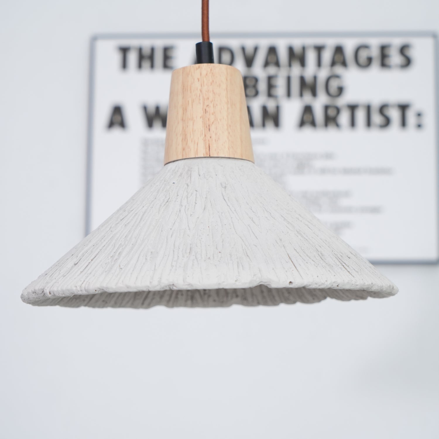 Lirixon Pendant Lamp Concrete Pleated