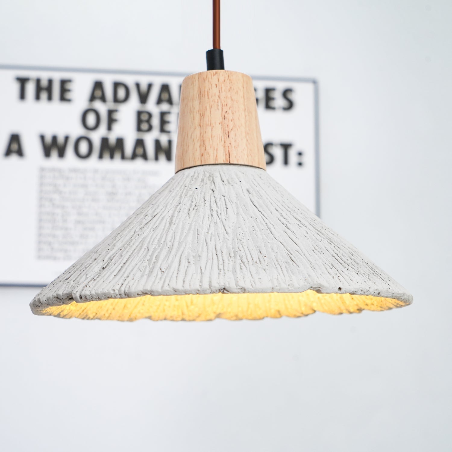 Lirixon Pendant Lamp Concrete Pleated
