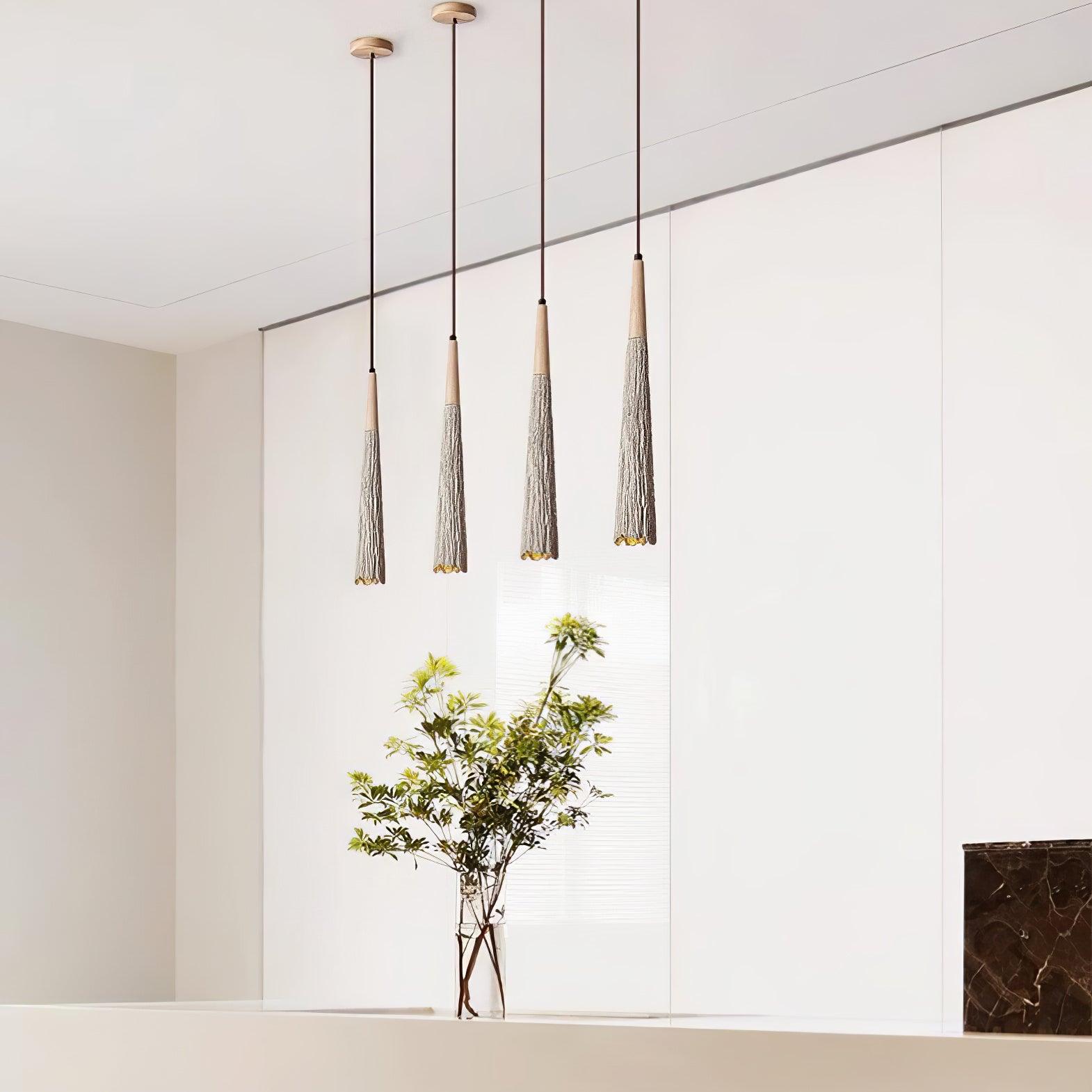 Lirixon Pendant Lamp Concrete Pleated