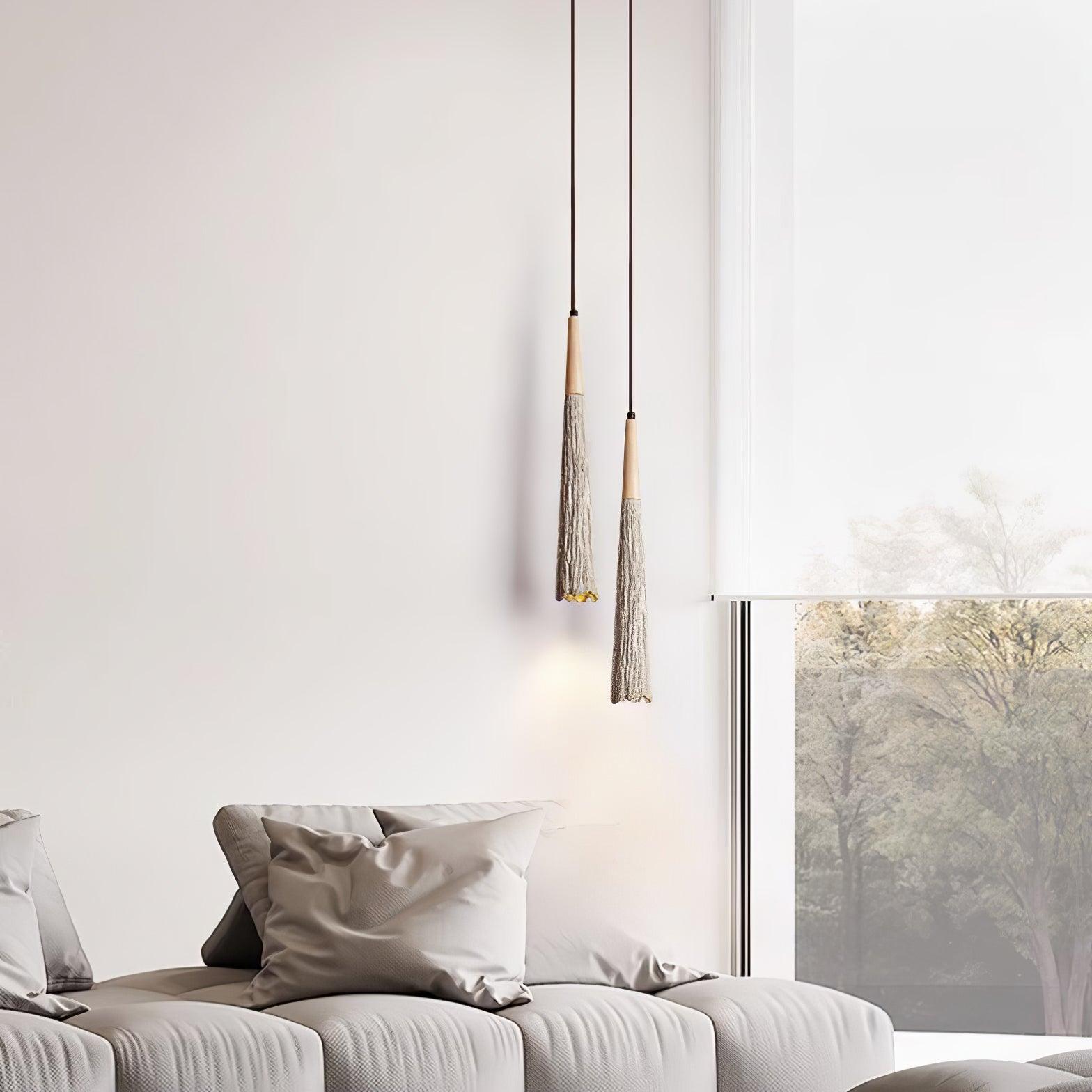 Lirixon Pendant Lamp Concrete Pleated