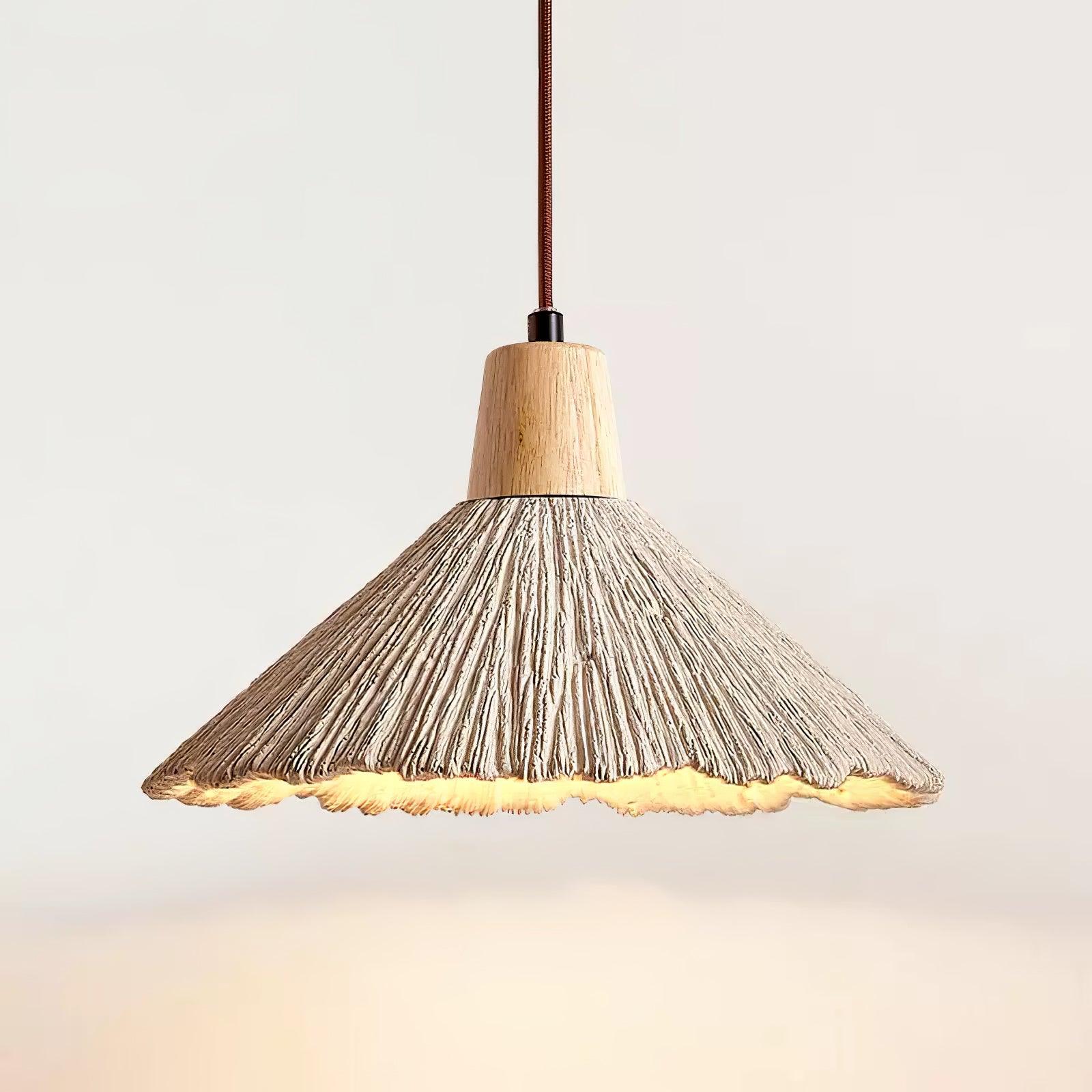Lirixon Pendant Lamp Concrete Pleated