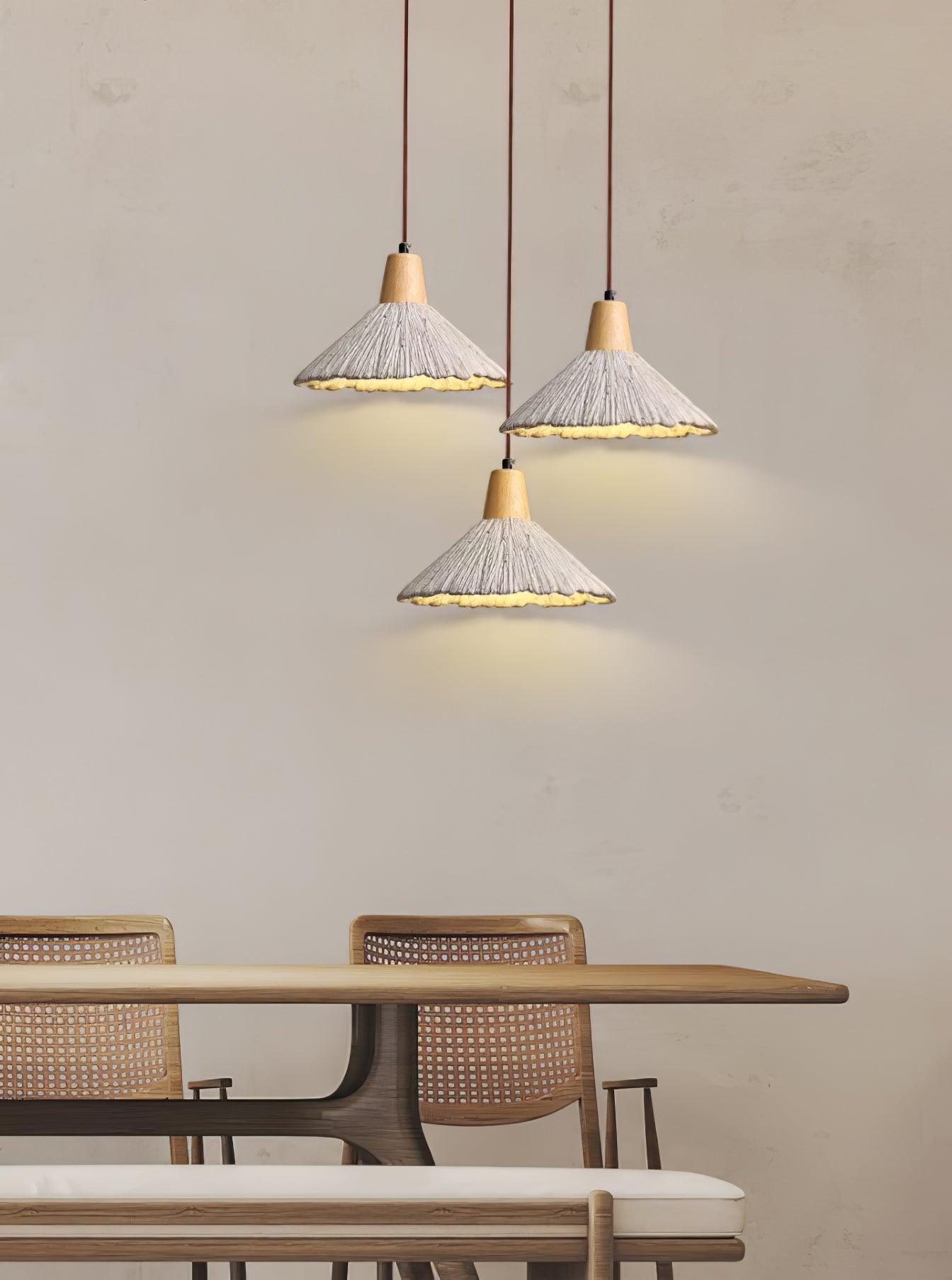 Lirixon Pendant Lamp Concrete Pleated