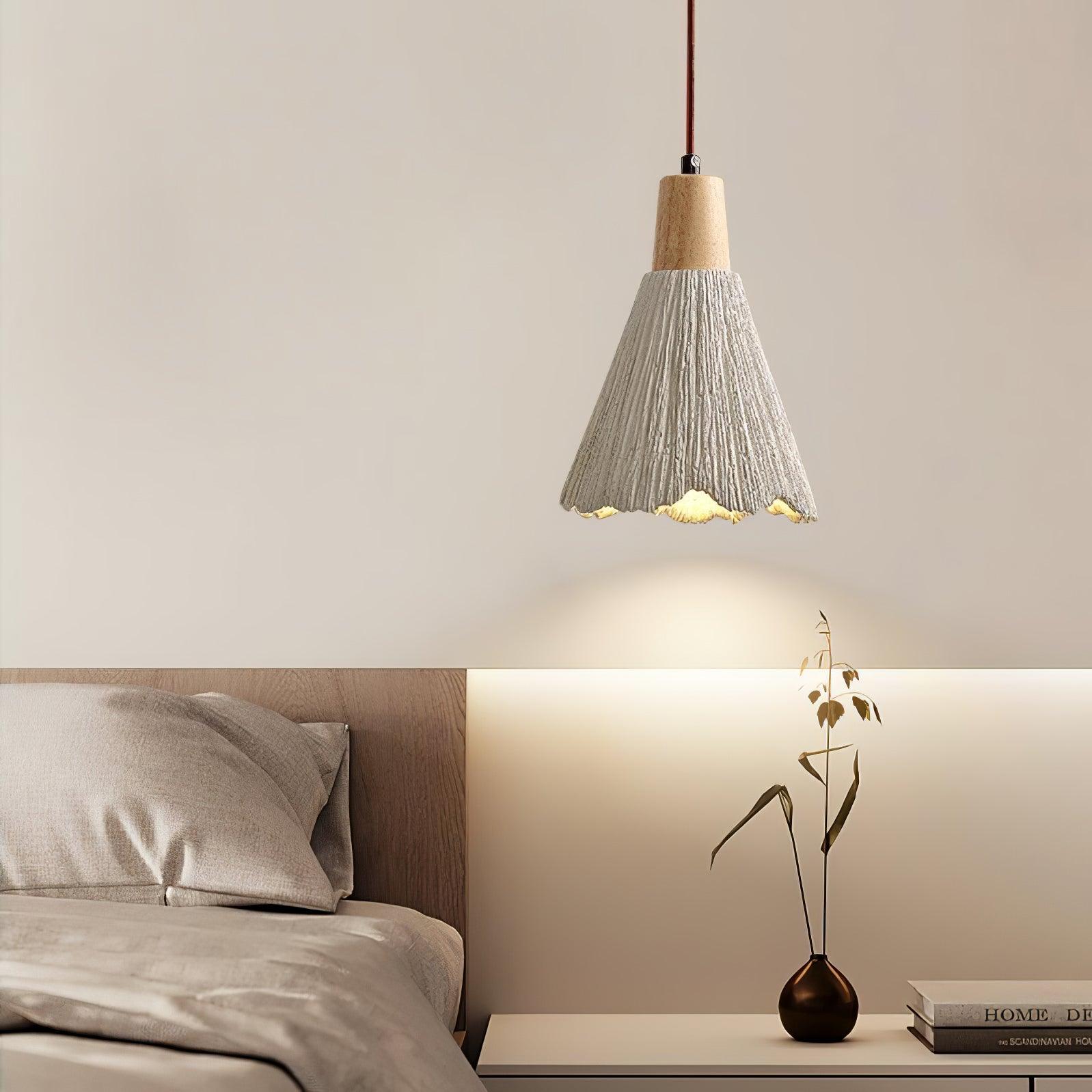 Lirixon Pendant Lamp Concrete Pleated