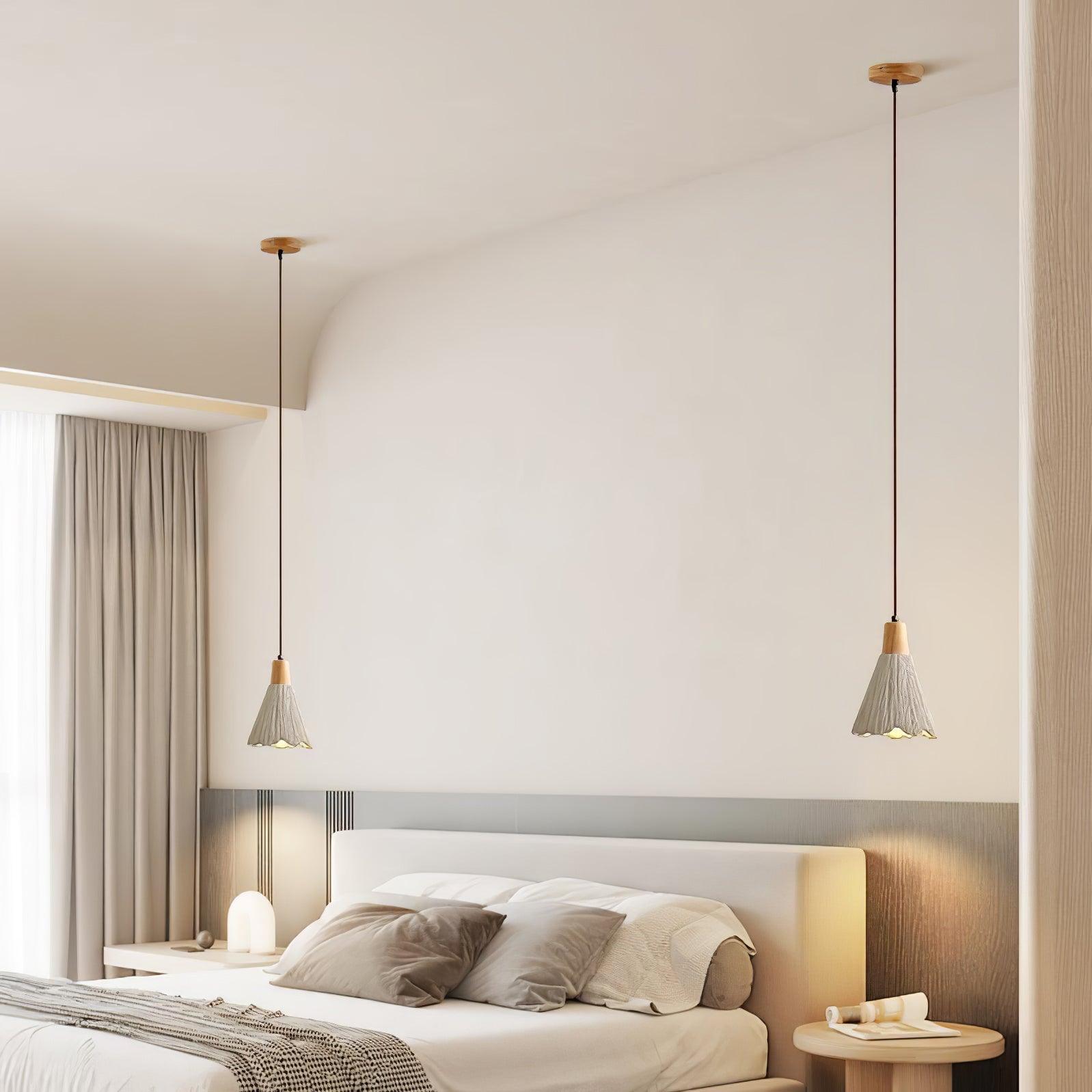 Lirixon Pendant Lamp Concrete Pleated