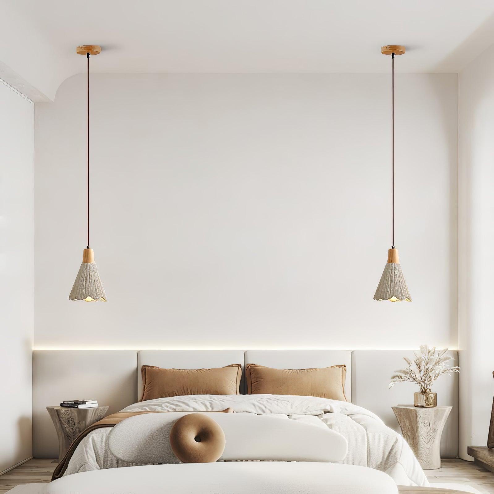 Lirixon Pendant Lamp Concrete Pleated