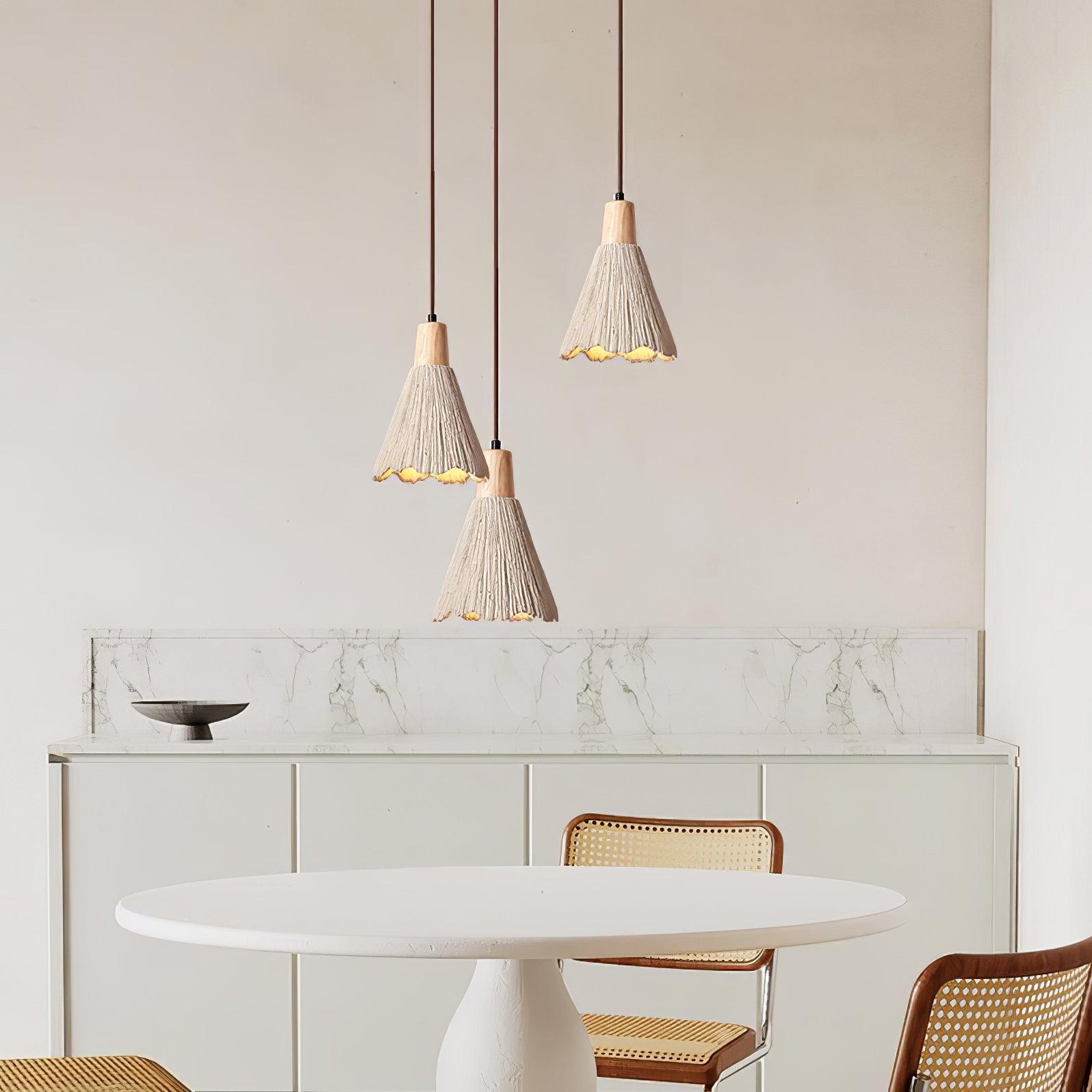 Lirixon Pendant Lamp Concrete Pleated