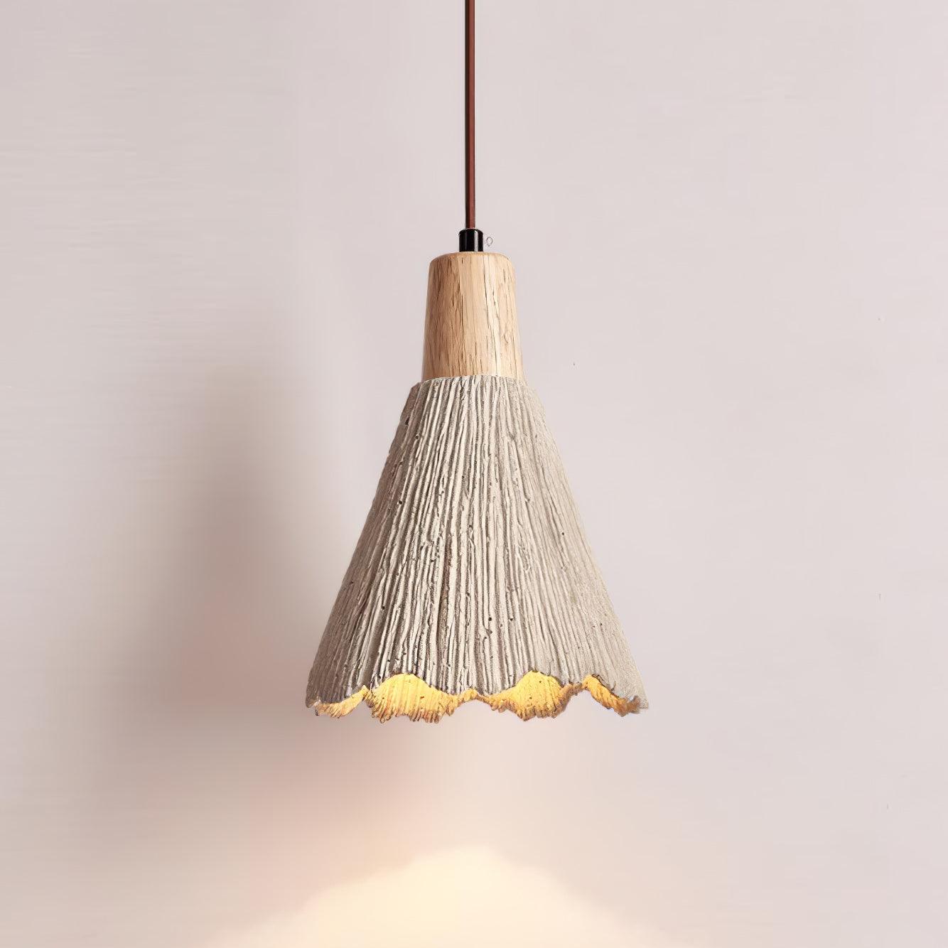 Lirixon Pendant Lamp Concrete Pleated