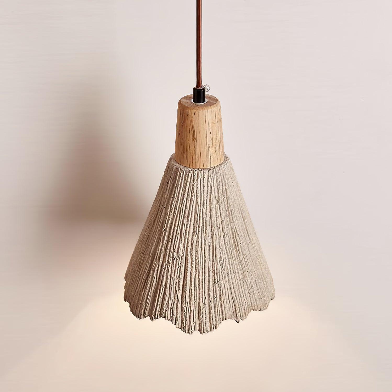 Lirixon Pendant Lamp Concrete Pleated