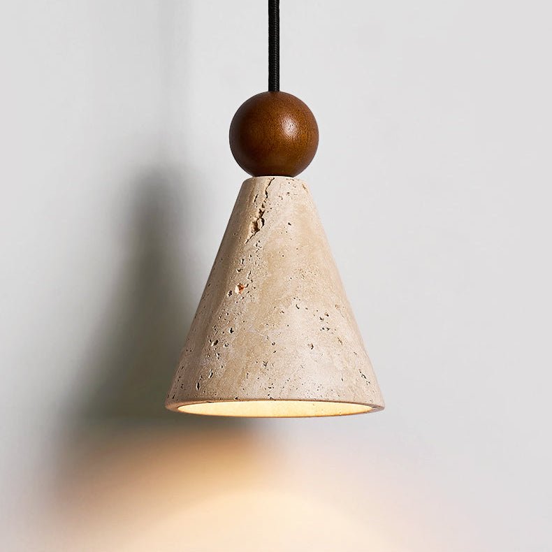 Verholt Cone Wood Bead Wall Sconce