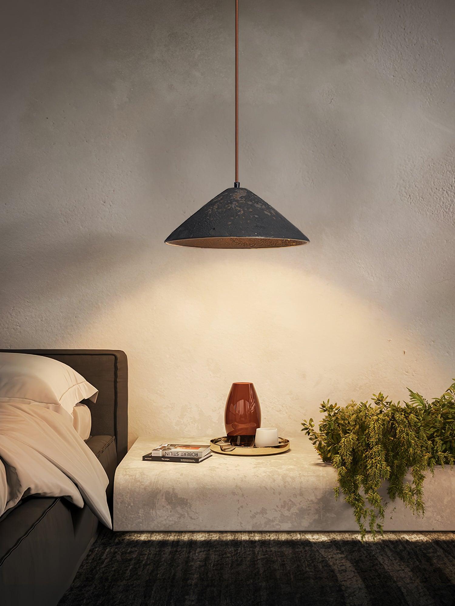 Sura Pendant Lamp Ceramic Cone Rustic Vintage Minimalist