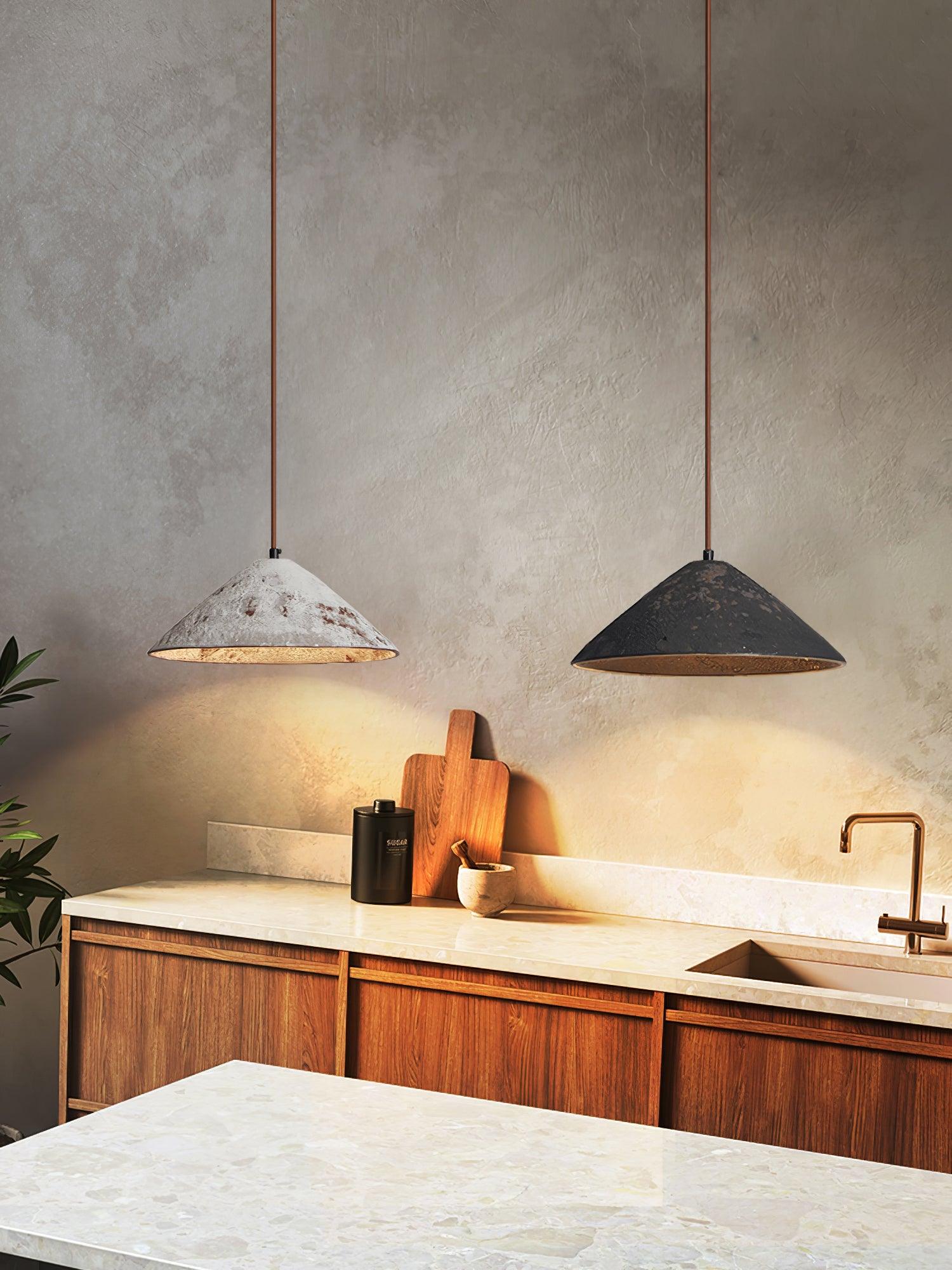 Sura Pendant Lamp Ceramic Cone Rustic Vintage Minimalist