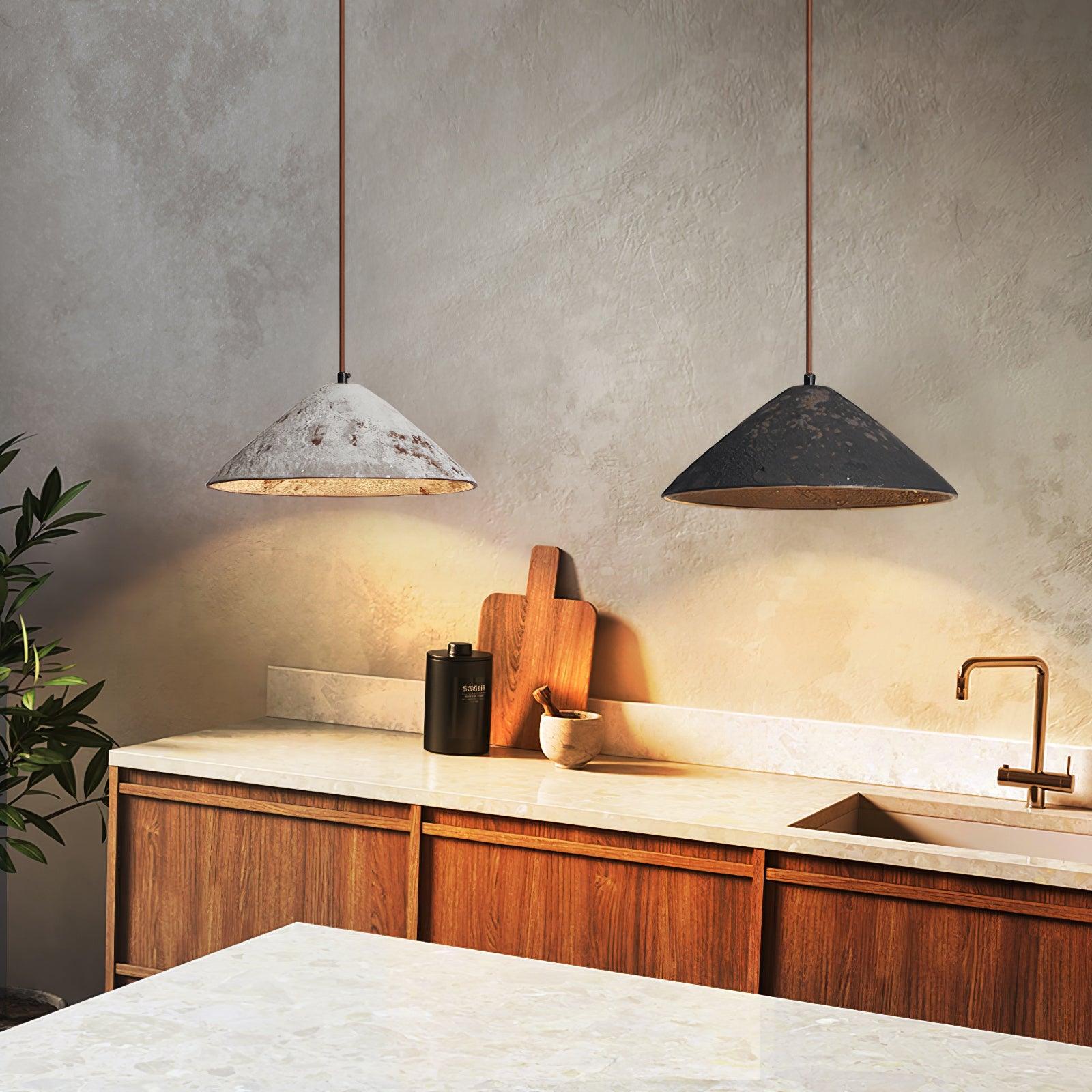 Sura Pendant Lamp Ceramic Cone Rustic Vintage Minimalist
