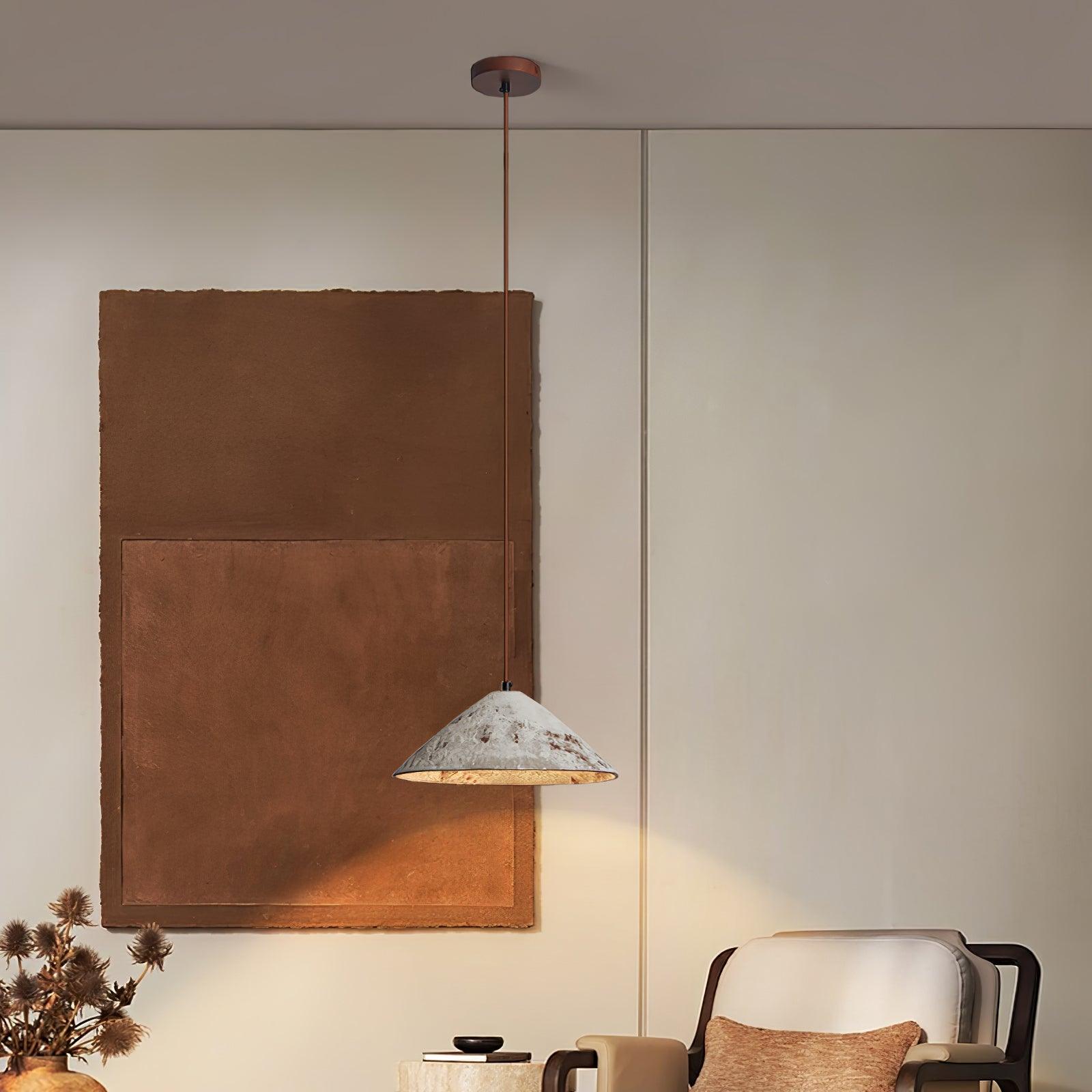 Sura Pendant Lamp Ceramic Cone Rustic Vintage Minimalist