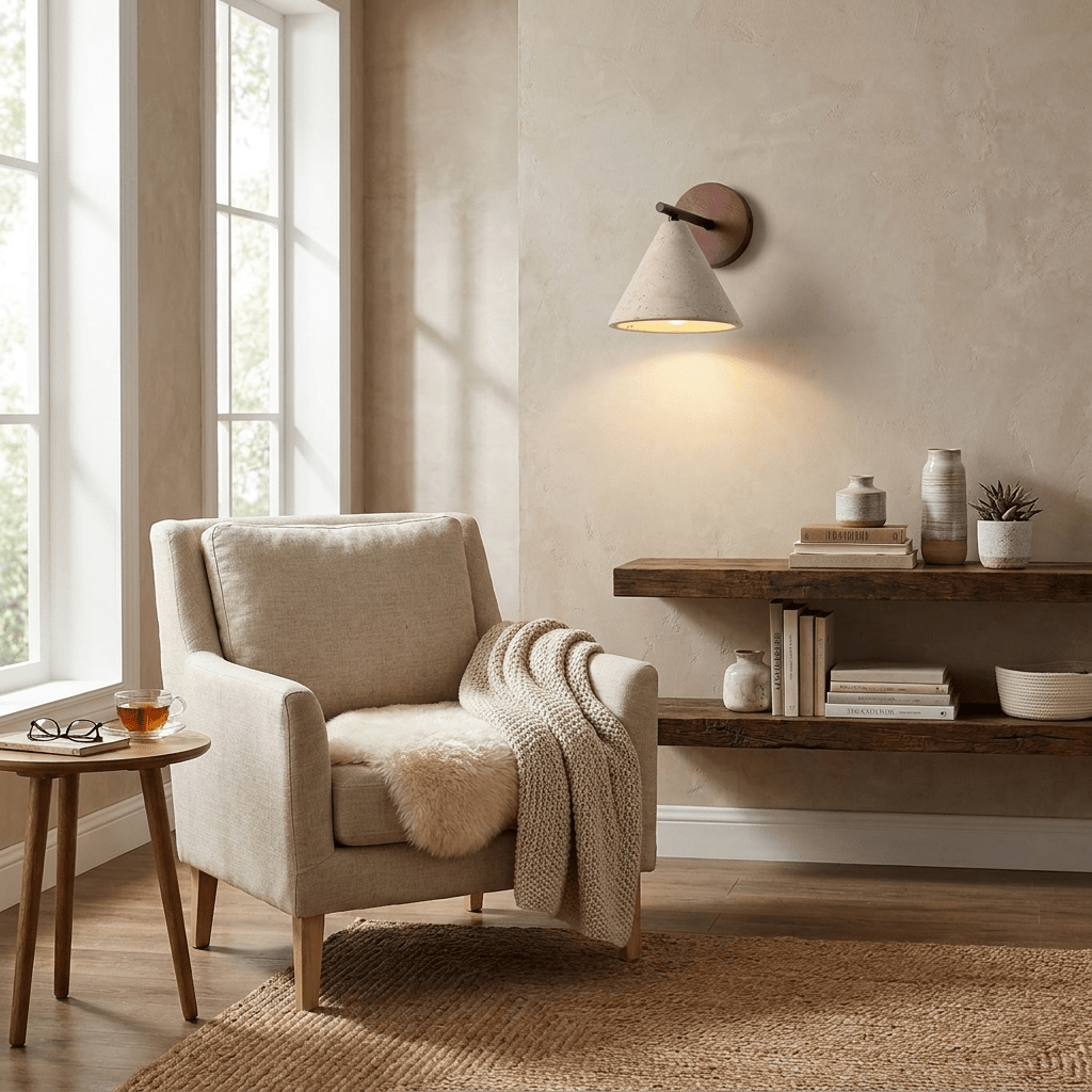 Valorenne Travertine Wall Light