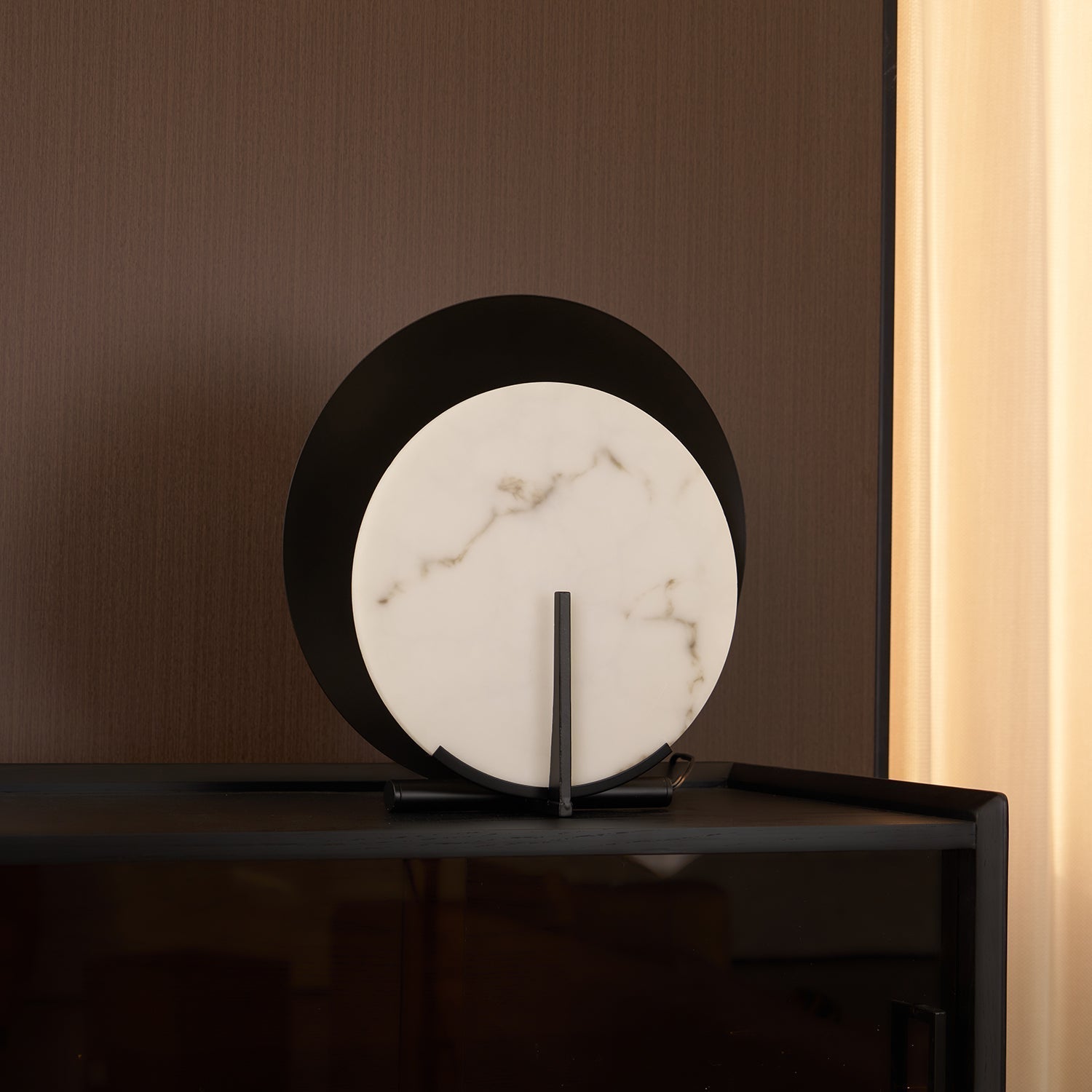 Astix Half Moon Alabaster Table Lamp
