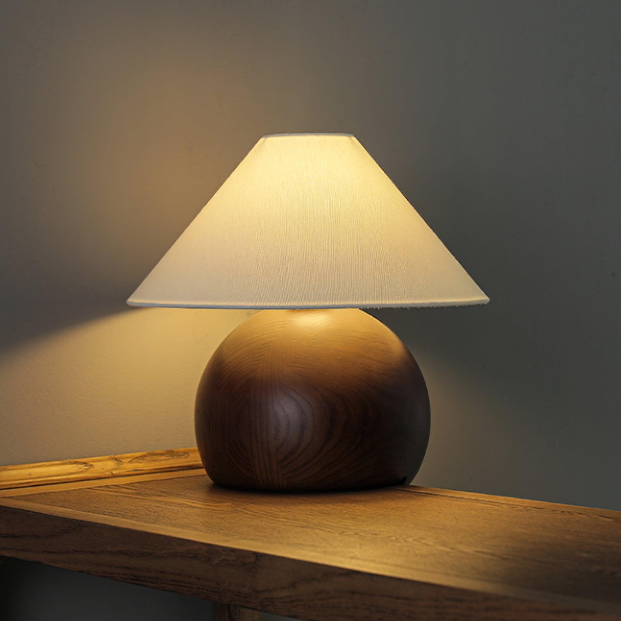 Halise Wood Organic Table Lamp