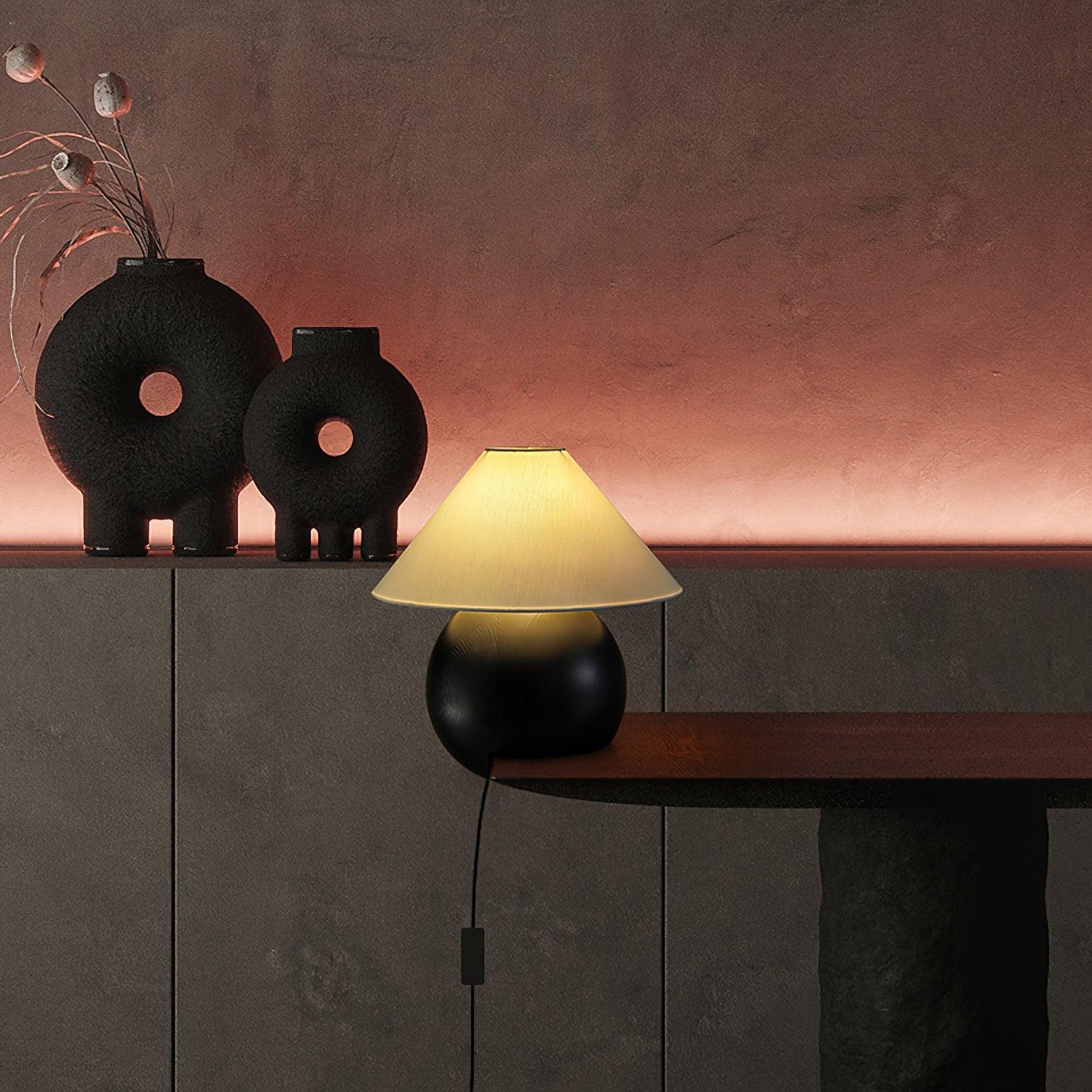 Halise Wood Organic Table Lamp