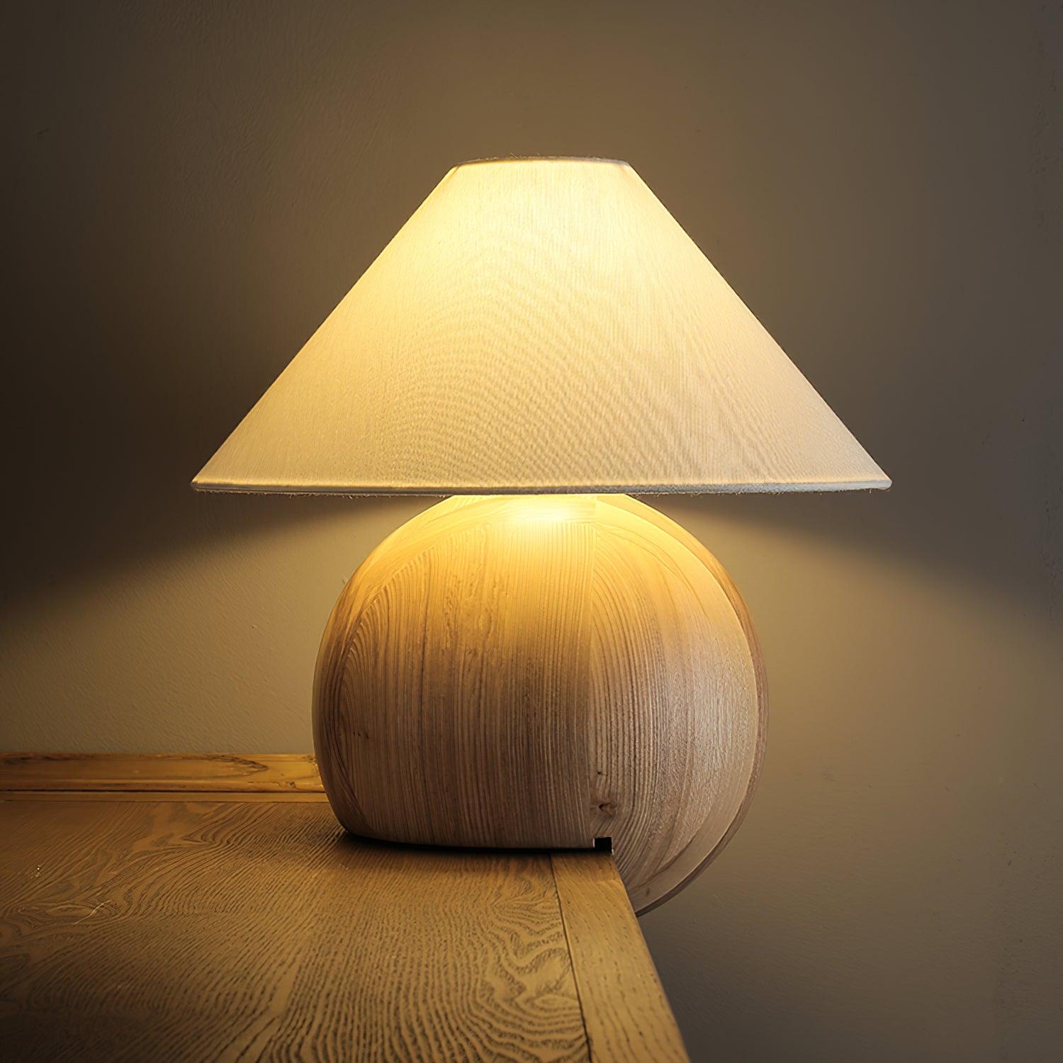 Halise Wood Organic Table Lamp