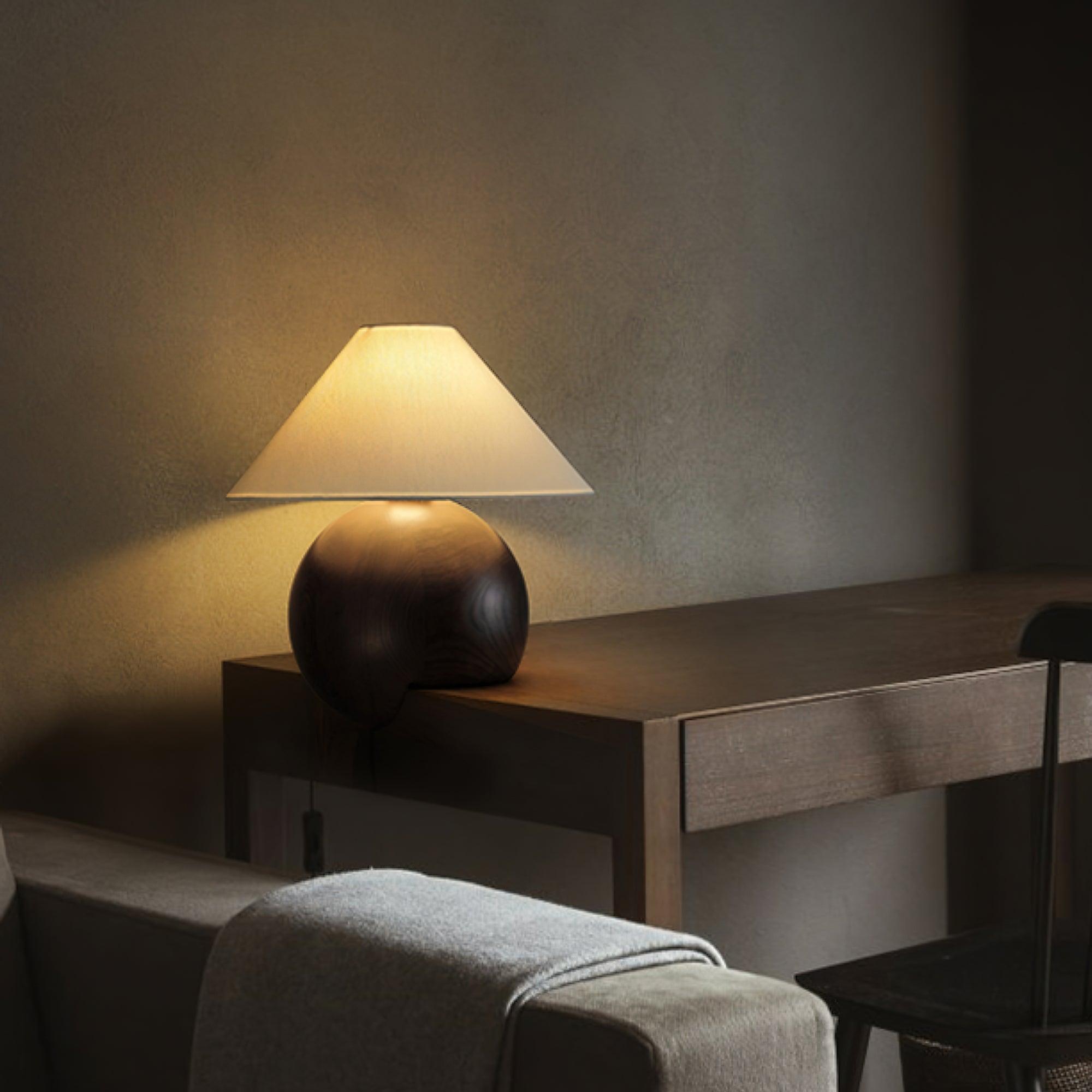 Halise Wood Organic Table Lamp