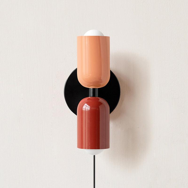 Teriielle Wall Lamp Green Black Minimalist Plug-In