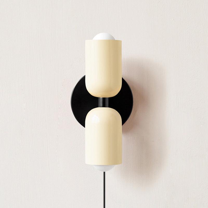 Teriielle Wall Lamp Green Black Minimalist Plug-In