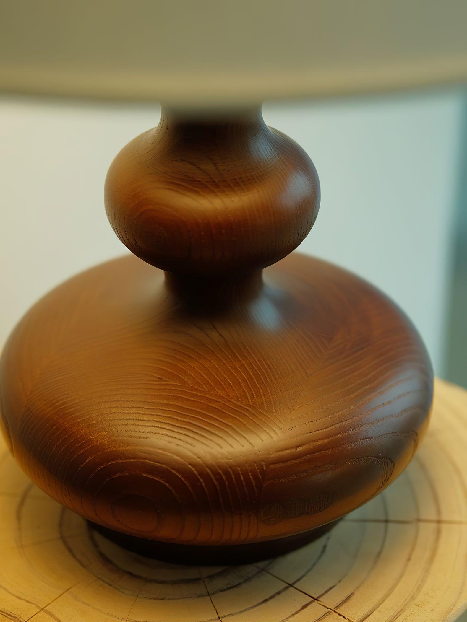 Vominex Wood Fabric Vintage Table Lamp