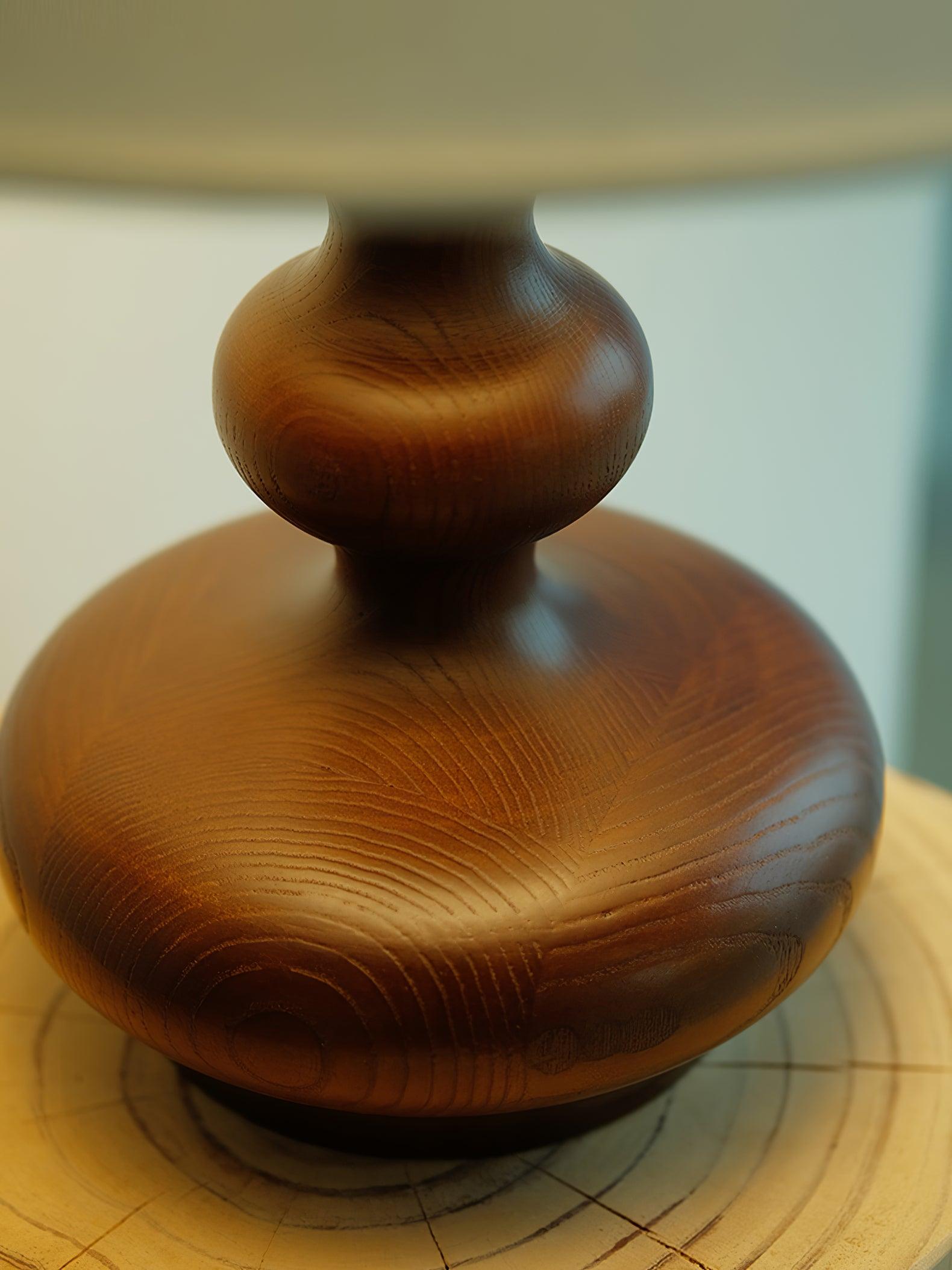 Vominex Wood Fabric Vintage Table Lamp