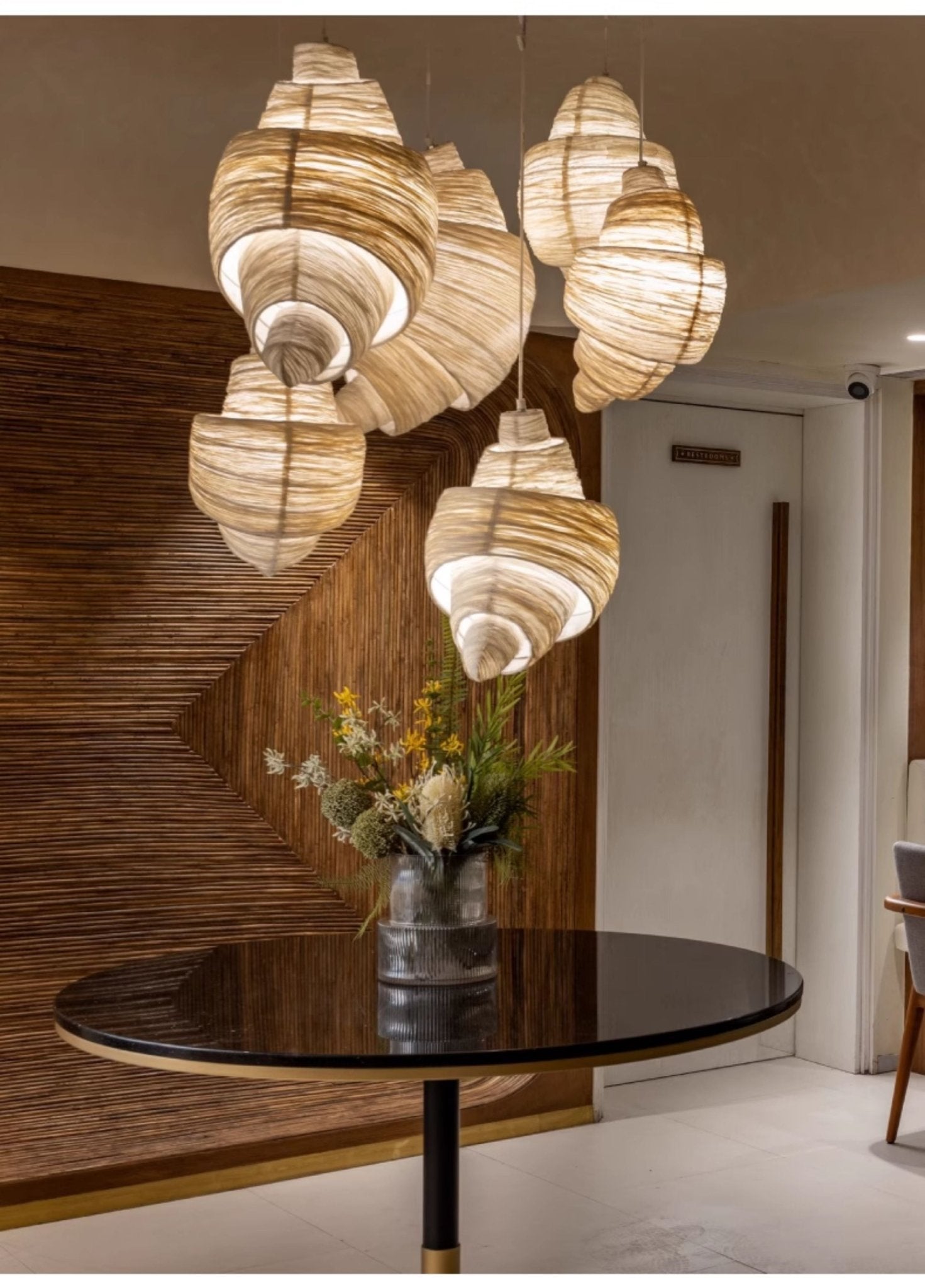 Croissant Fabric Pendant Light