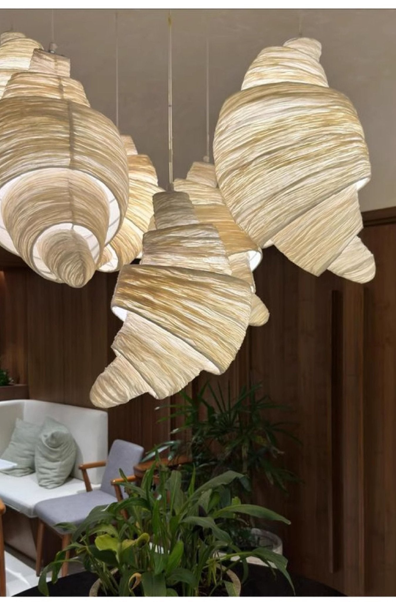 Croissant Fabric Pendant Light
