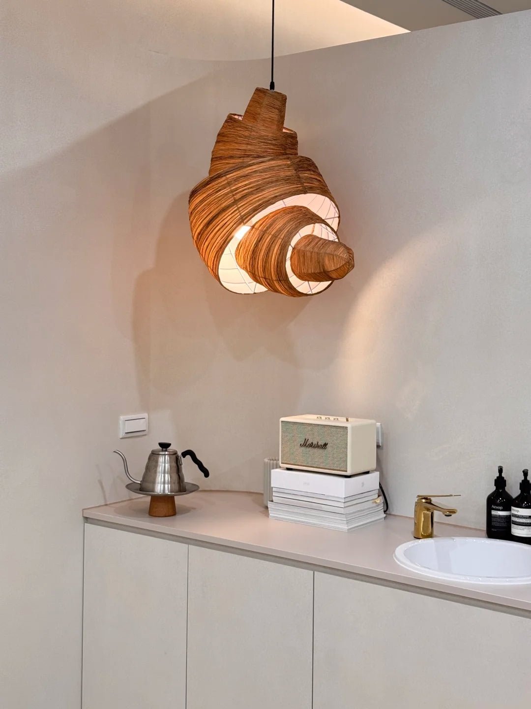 Croissant Fabric Pendant Light