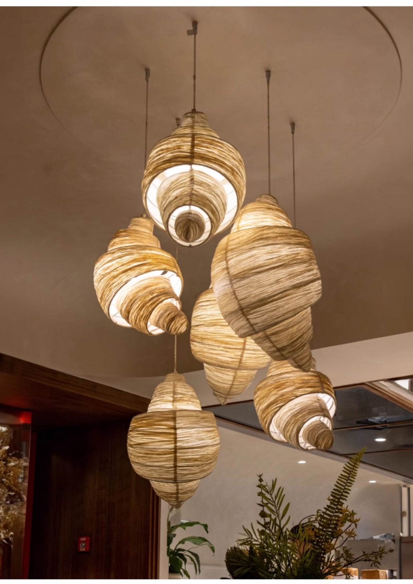 Croissant Fabric Pendant Light