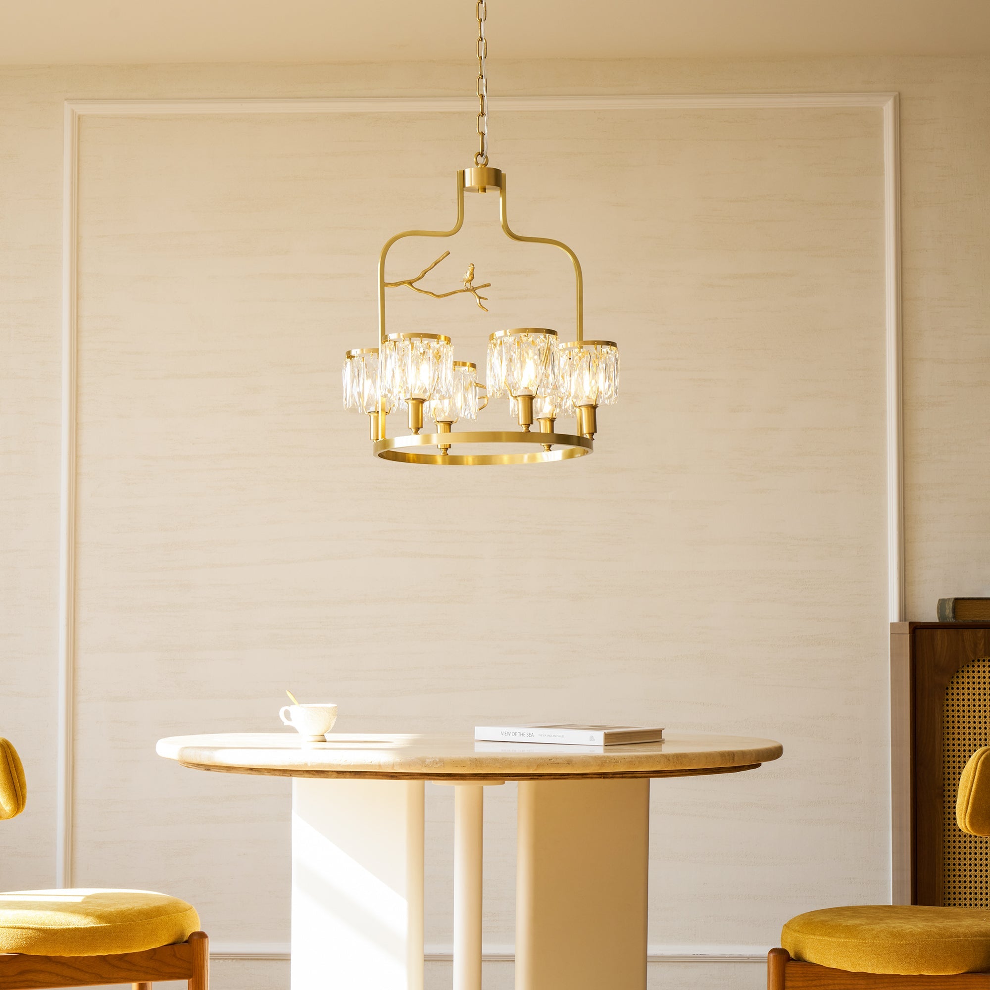 Briarmere Crystal Bird Chandelier