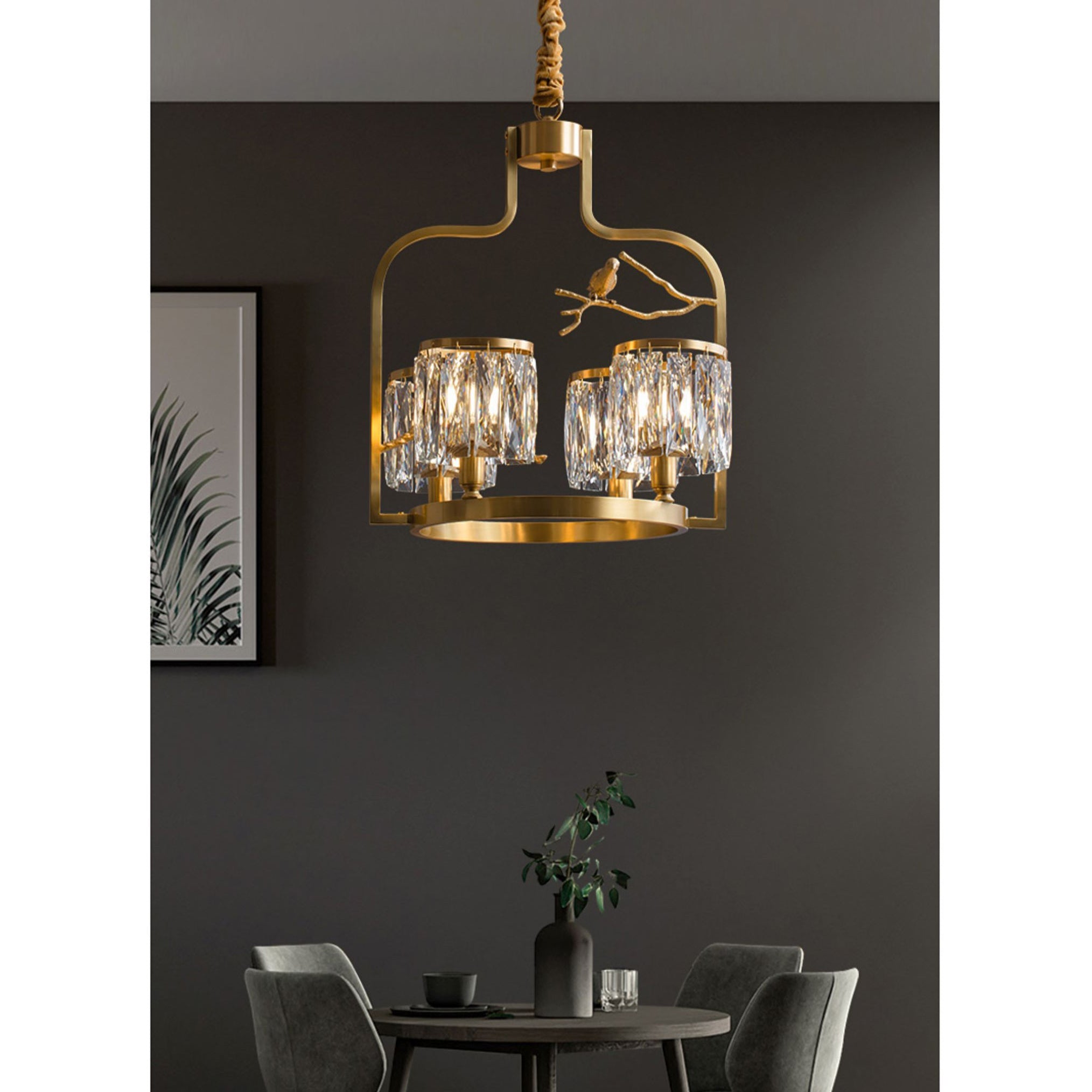Briarmere Crystal Bird Chandelier