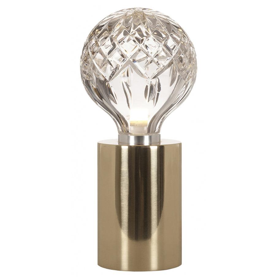 Lyrician Brass Glass Industrial Table Lamp