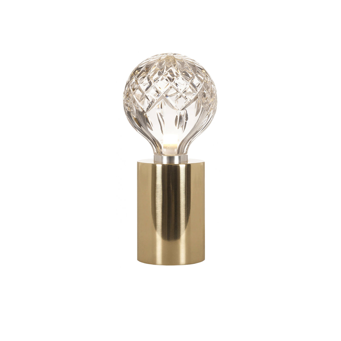 Lyrician Brass Glass Industrial Table Lamp