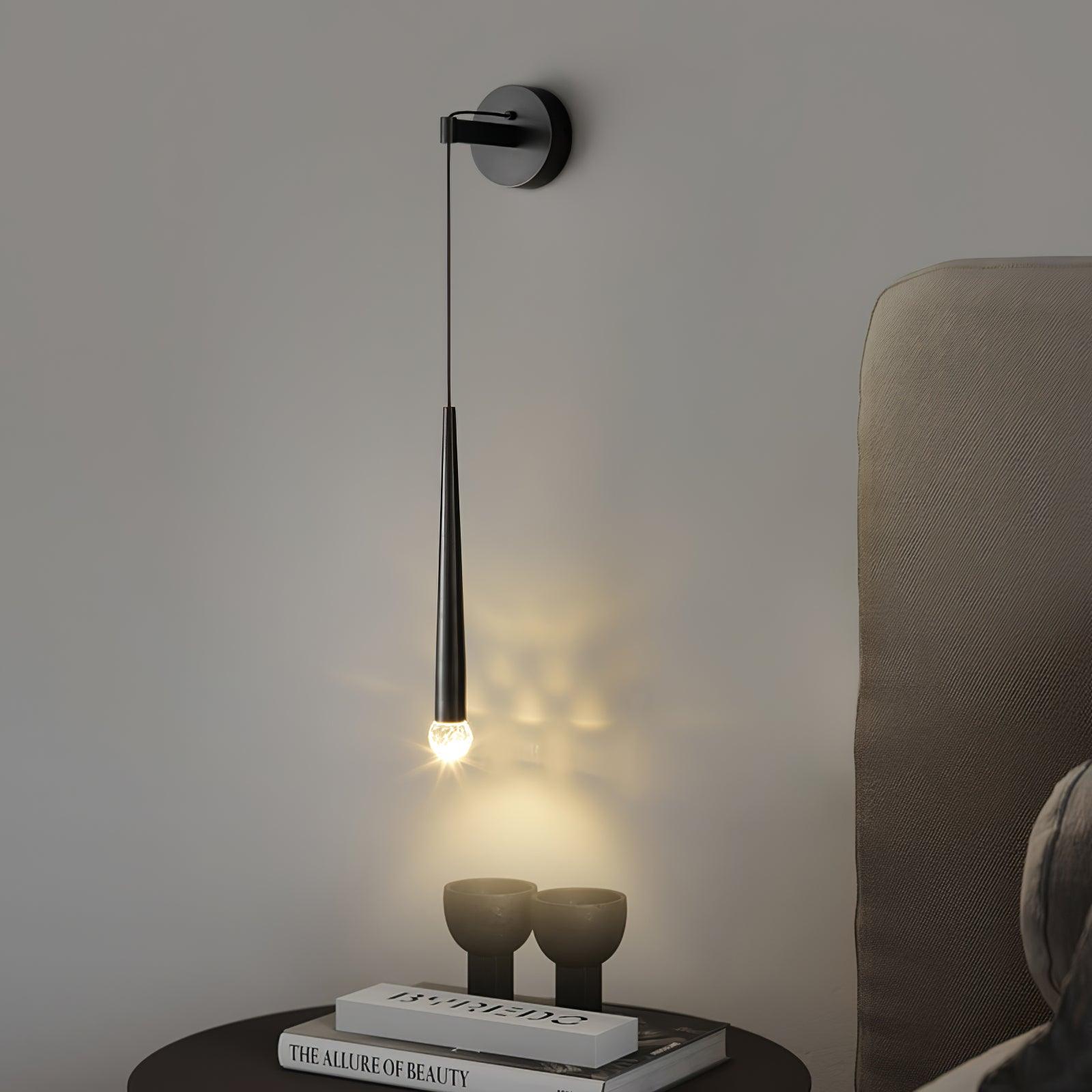 Dava Modern Minimalist Conical Crystal Wall Lamp