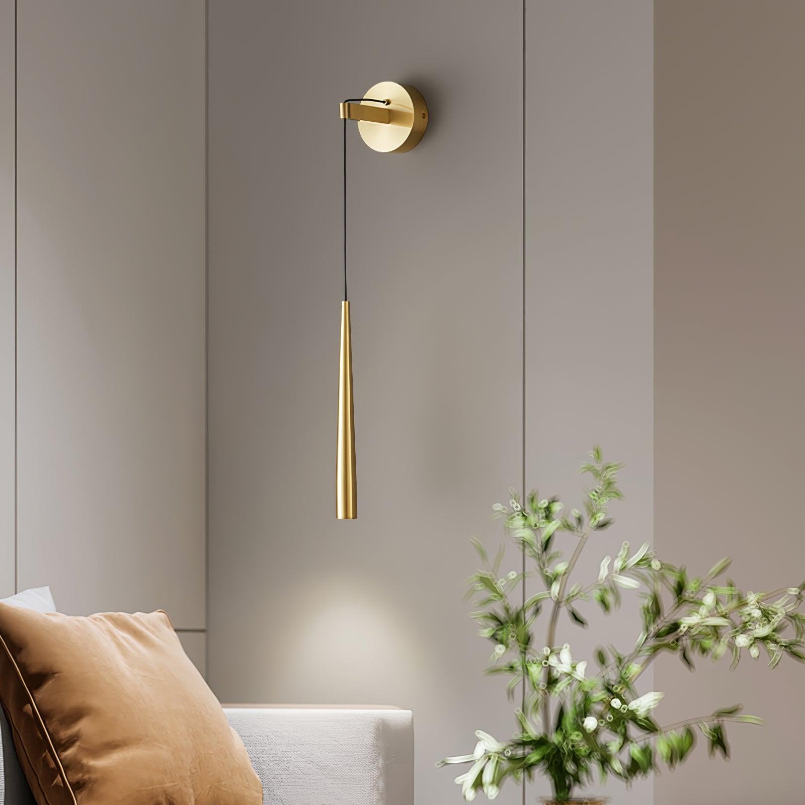 Dava Modern Minimalist Conical Crystal Wall Lamp