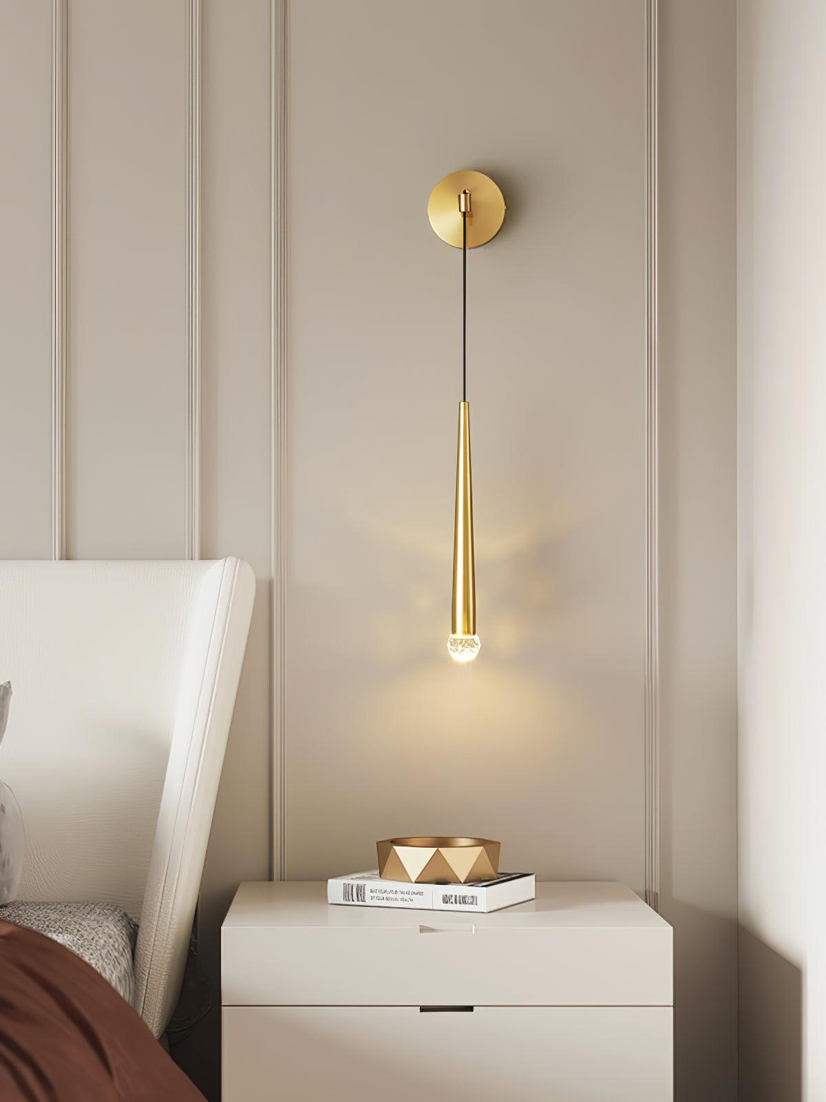 Dava Modern Minimalist Conical Crystal Wall Lamp