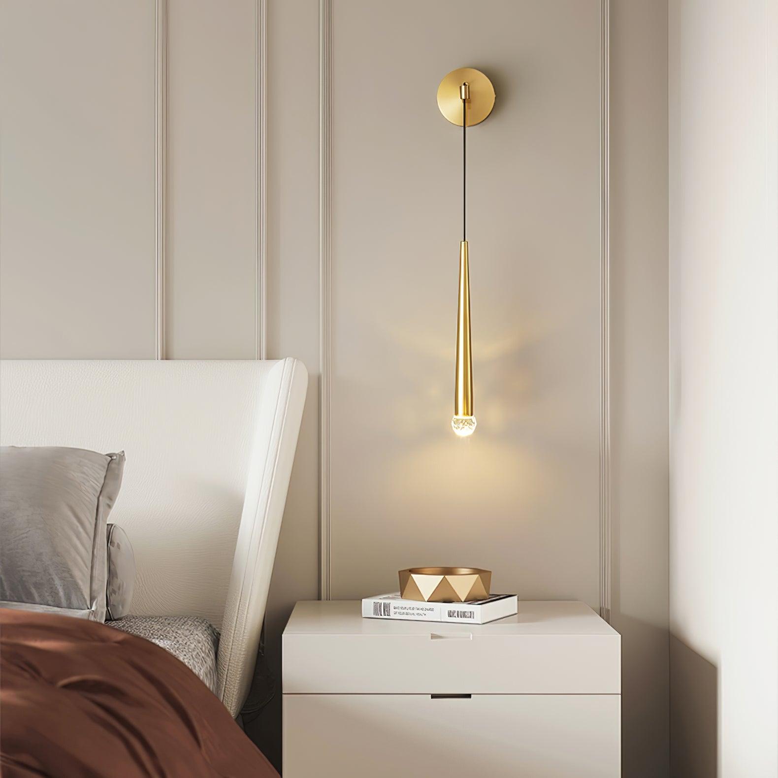 Dava Modern Minimalist Conical Crystal Wall Lamp