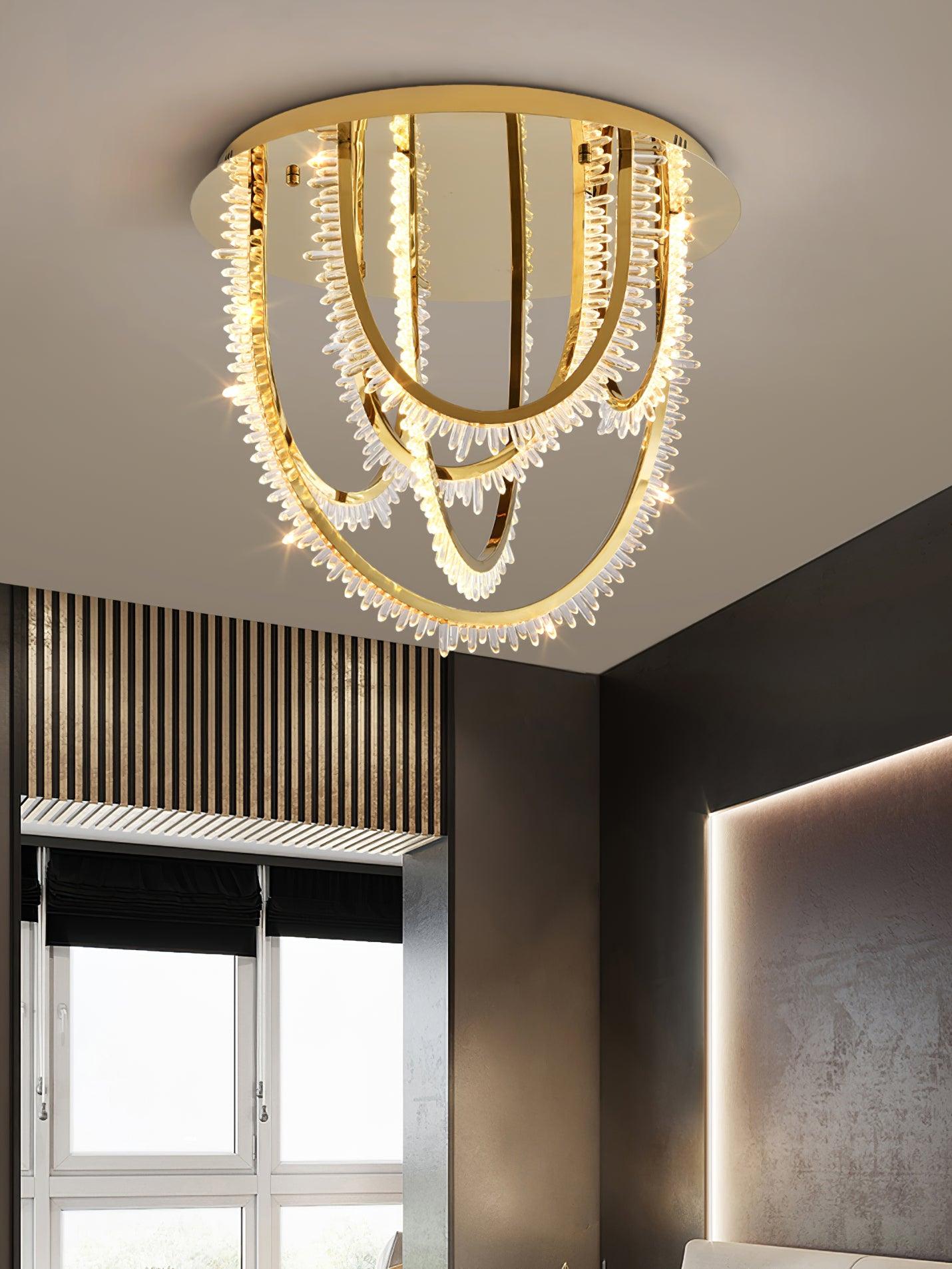Crystal Individual Creativity Corde Crystal Ceiling Light