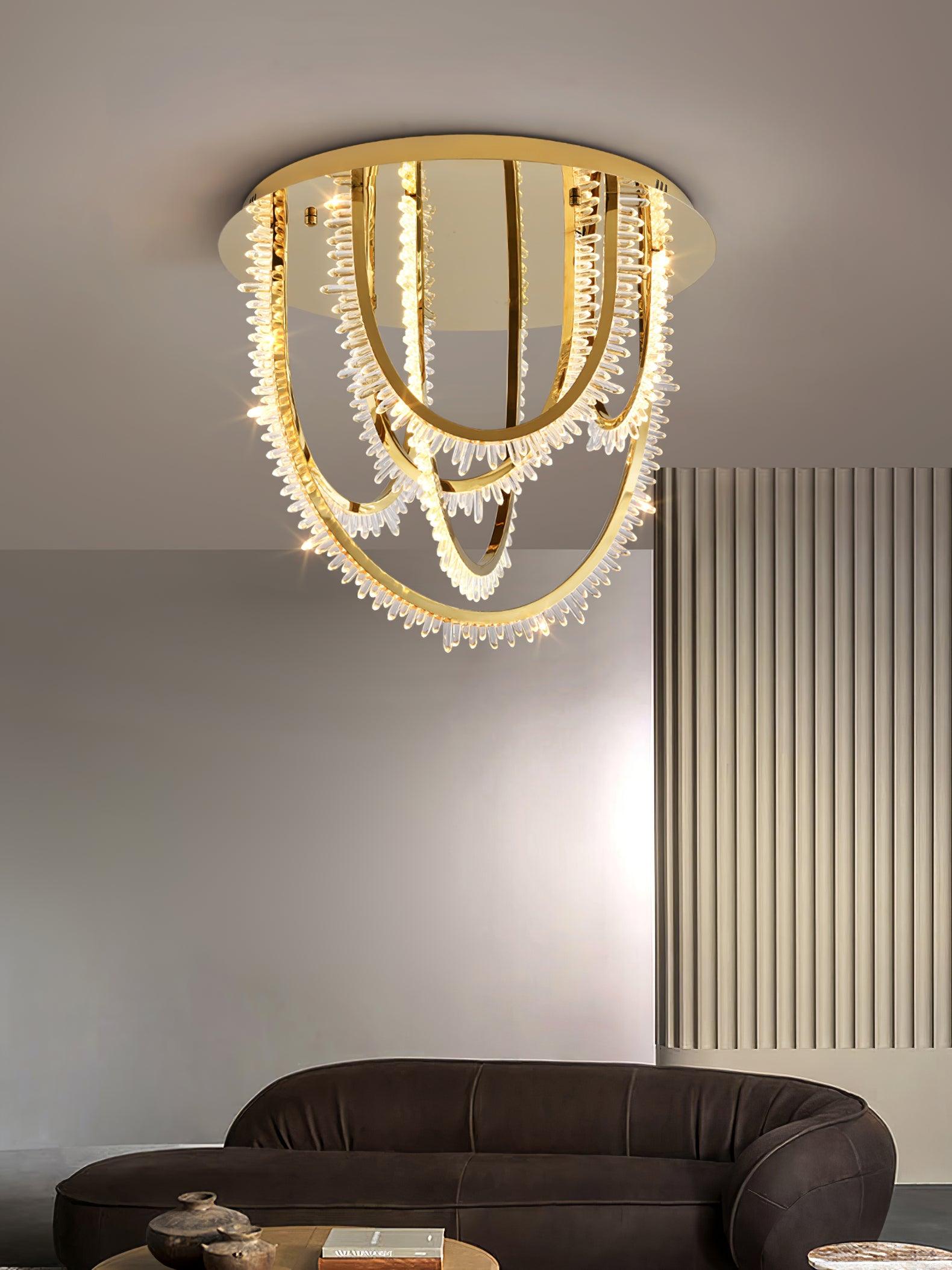 Crystal Individual Creativity Corde Crystal Ceiling Light